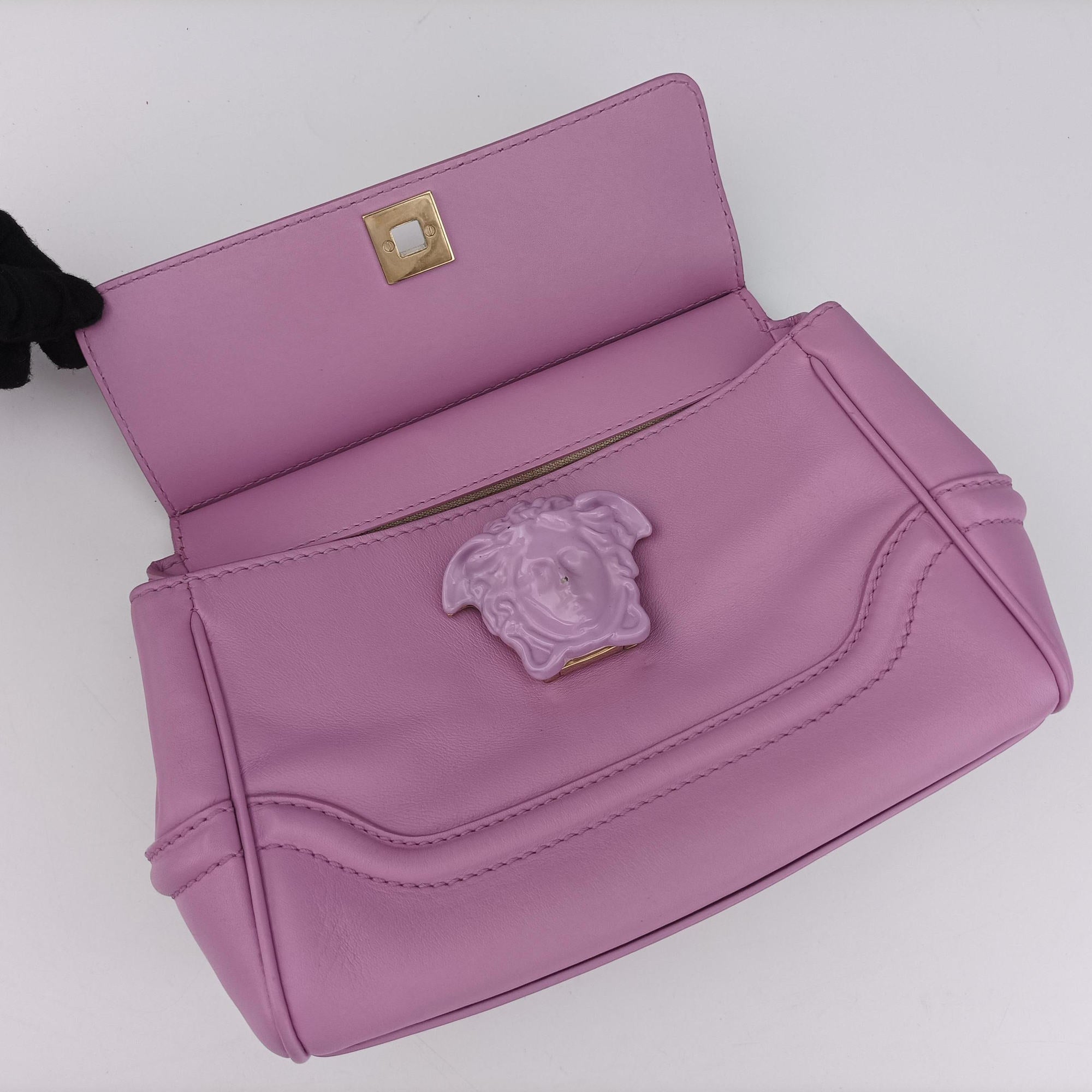 Vintage VERSACE Palazzo Empire Medusa Pink Leather  shoulderbag | stylenewstar