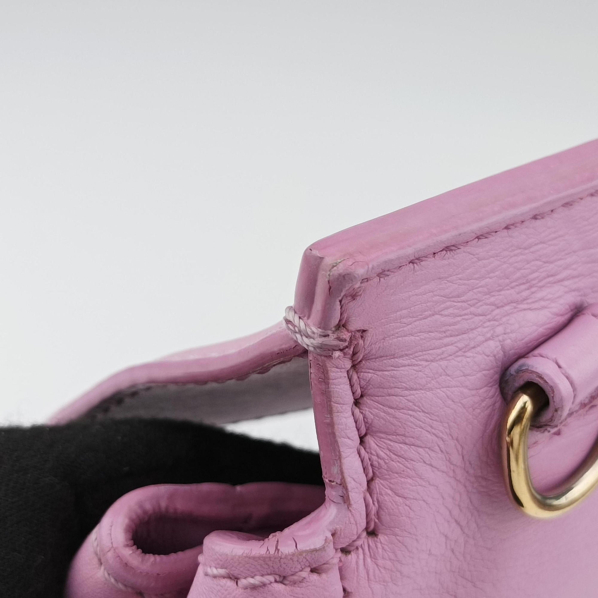Vintage VERSACE Palazzo Empire Medusa Pink Leather  shoulderbag | stylenewstar