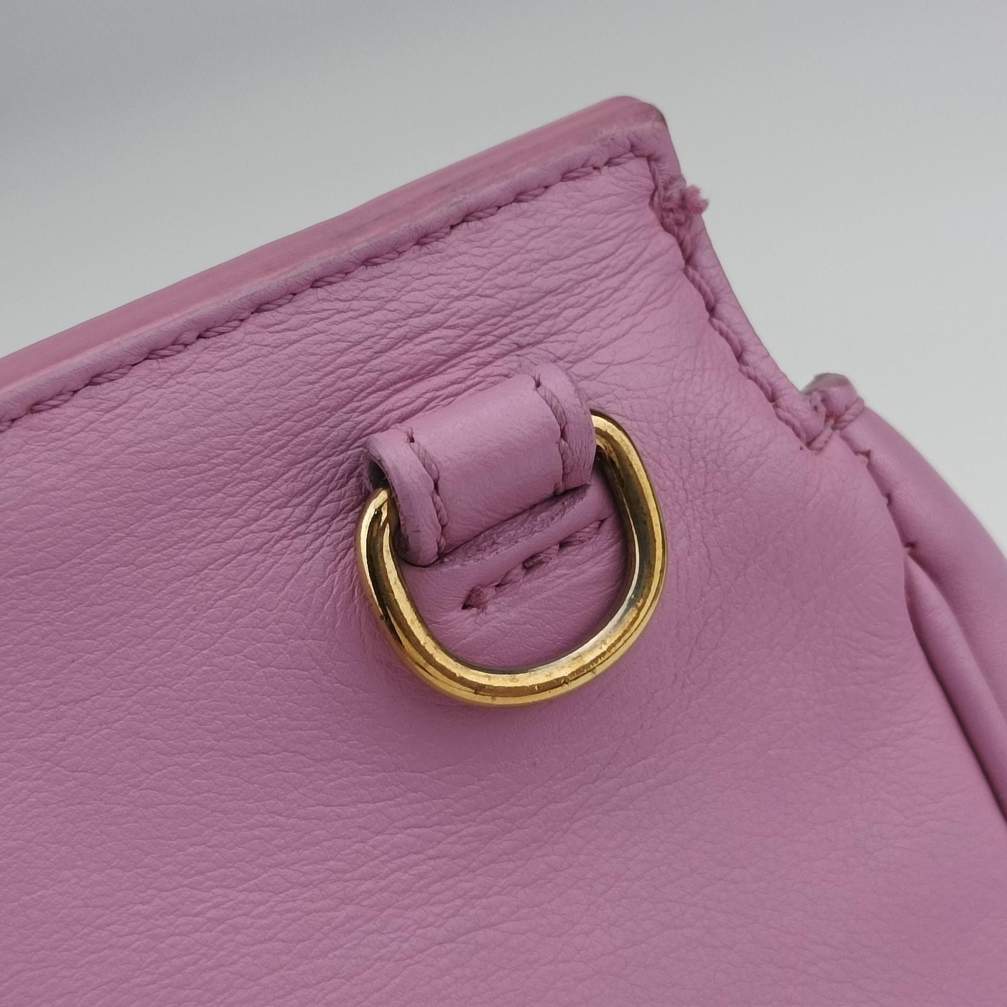 Vintage VERSACE Palazzo Empire Medusa Pink Leather  shoulderbag | stylenewstar