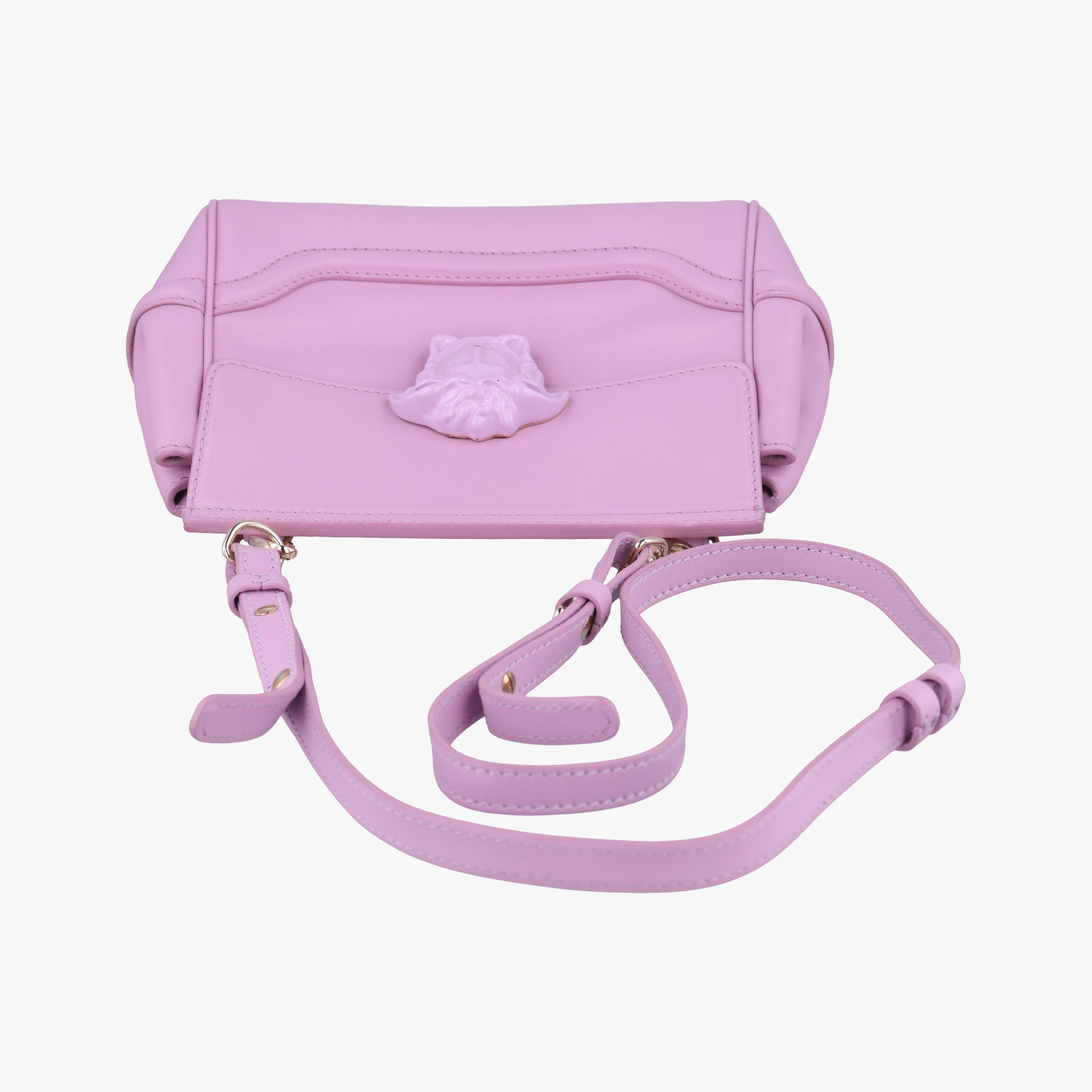 Vintage VERSACE Palazzo Empire Medusa Pink Leather  shoulderbag | stylenewstar