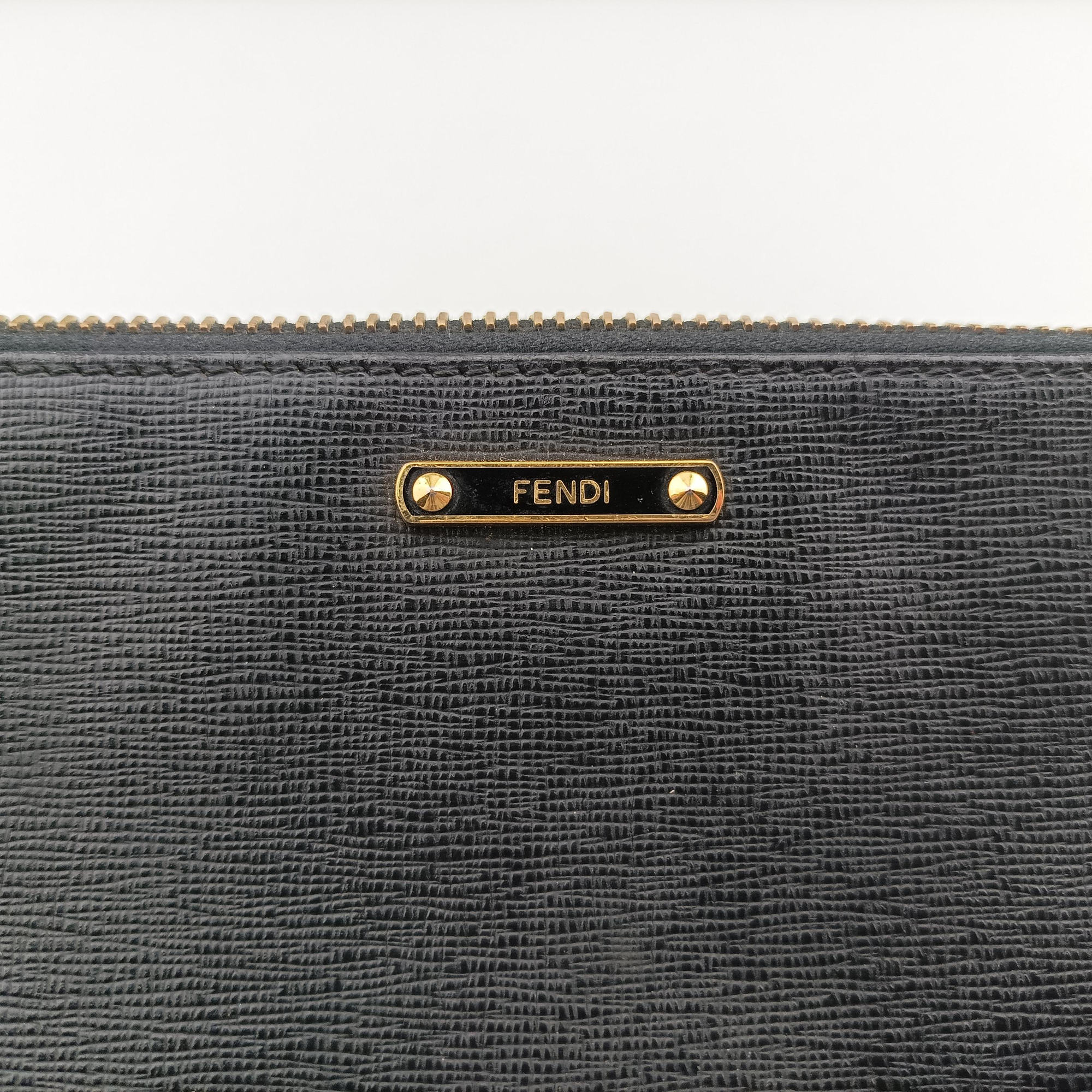 Pre-owned Fendi accessory pouch Black Leather 8M0271 handbag | stylenewstar