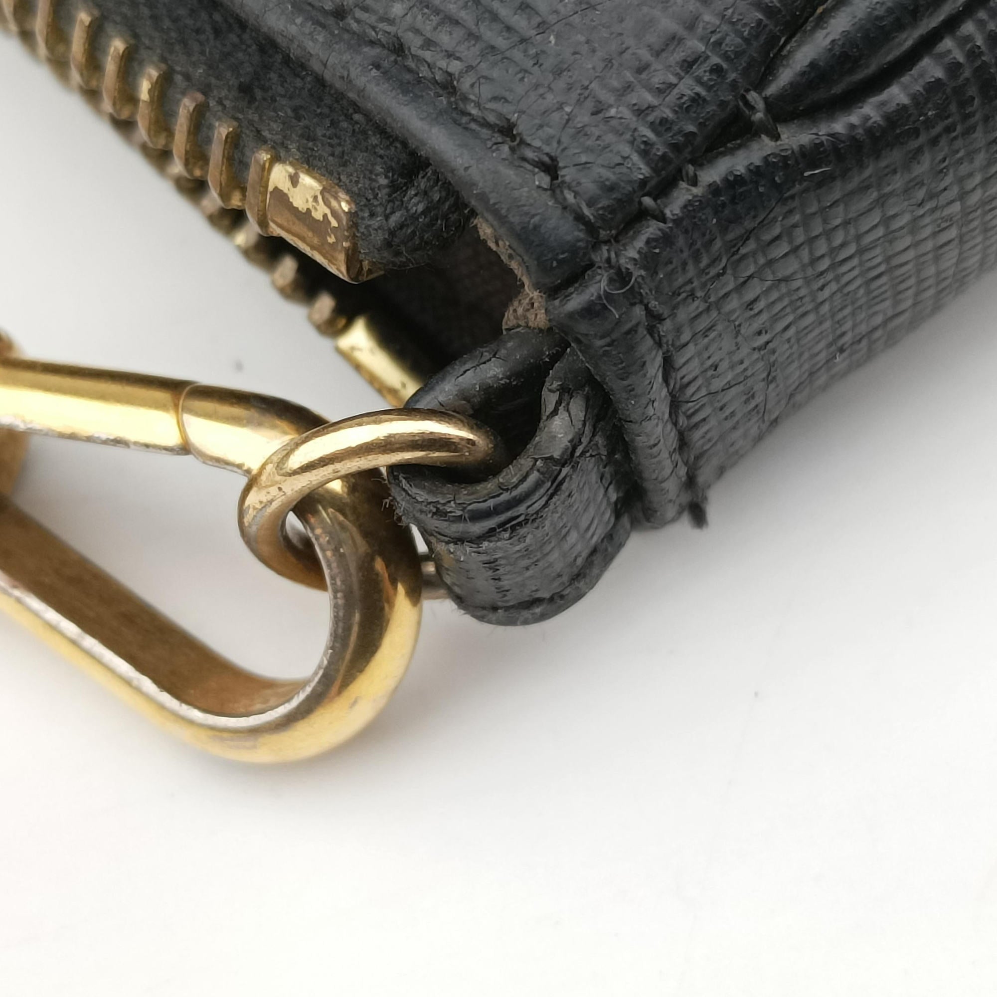 Pre-owned Fendi accessory pouch Black Leather 8M0271 handbag | stylenewstar