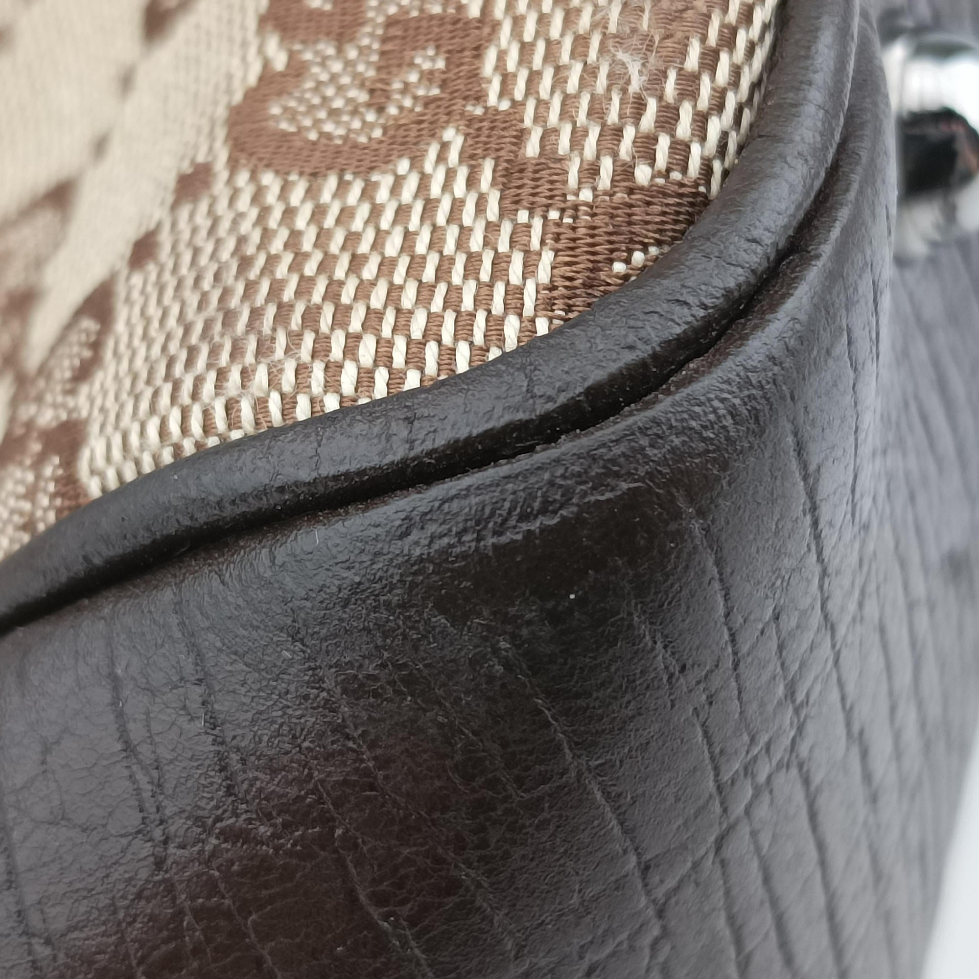 Vintage Gucci GG canvas bamboo Beige × brown Canvas×Leather 112526 handbag | stylenewstar