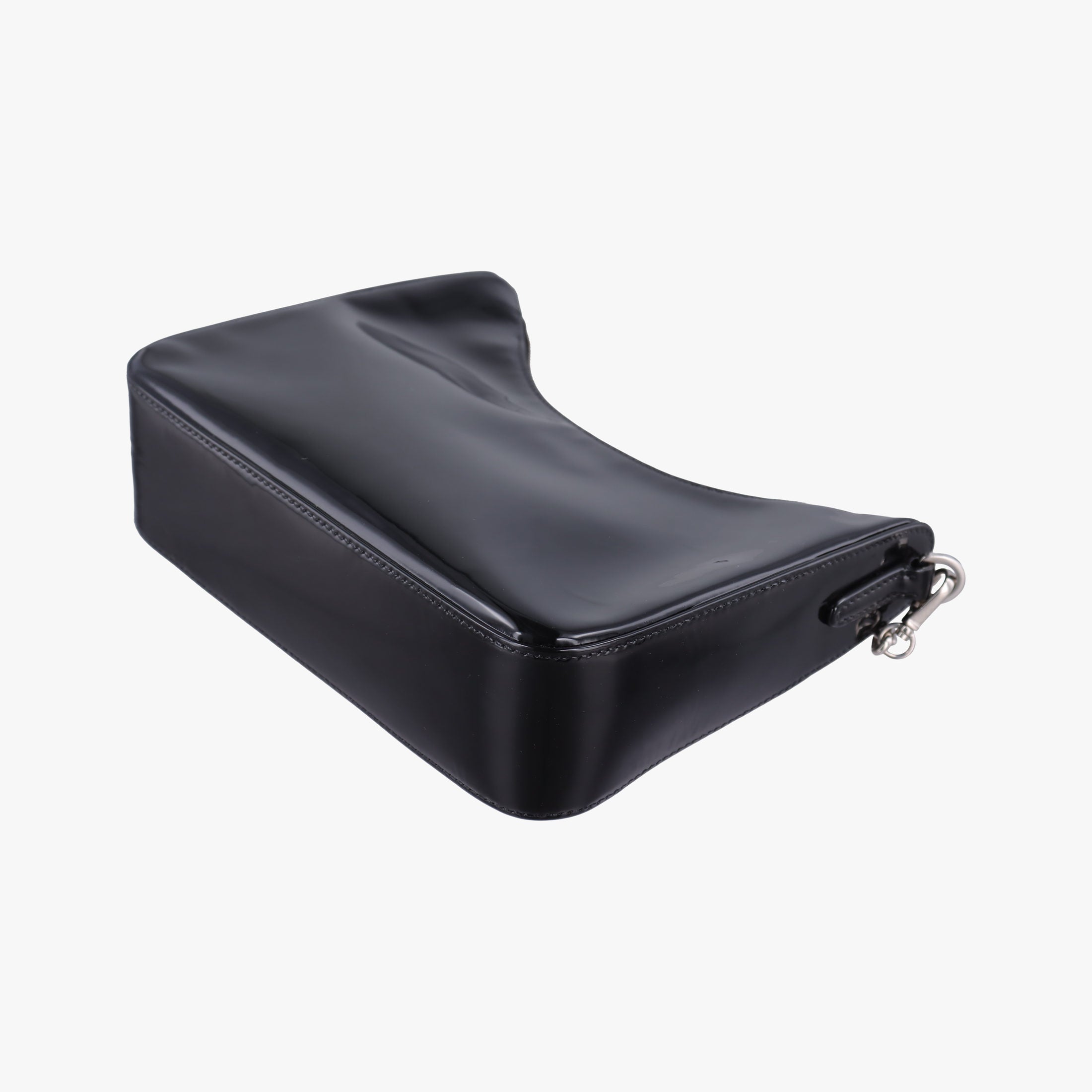 Pre-owned Prada Re-Edition Black Patent leather  shoulderbag | stylenewstar