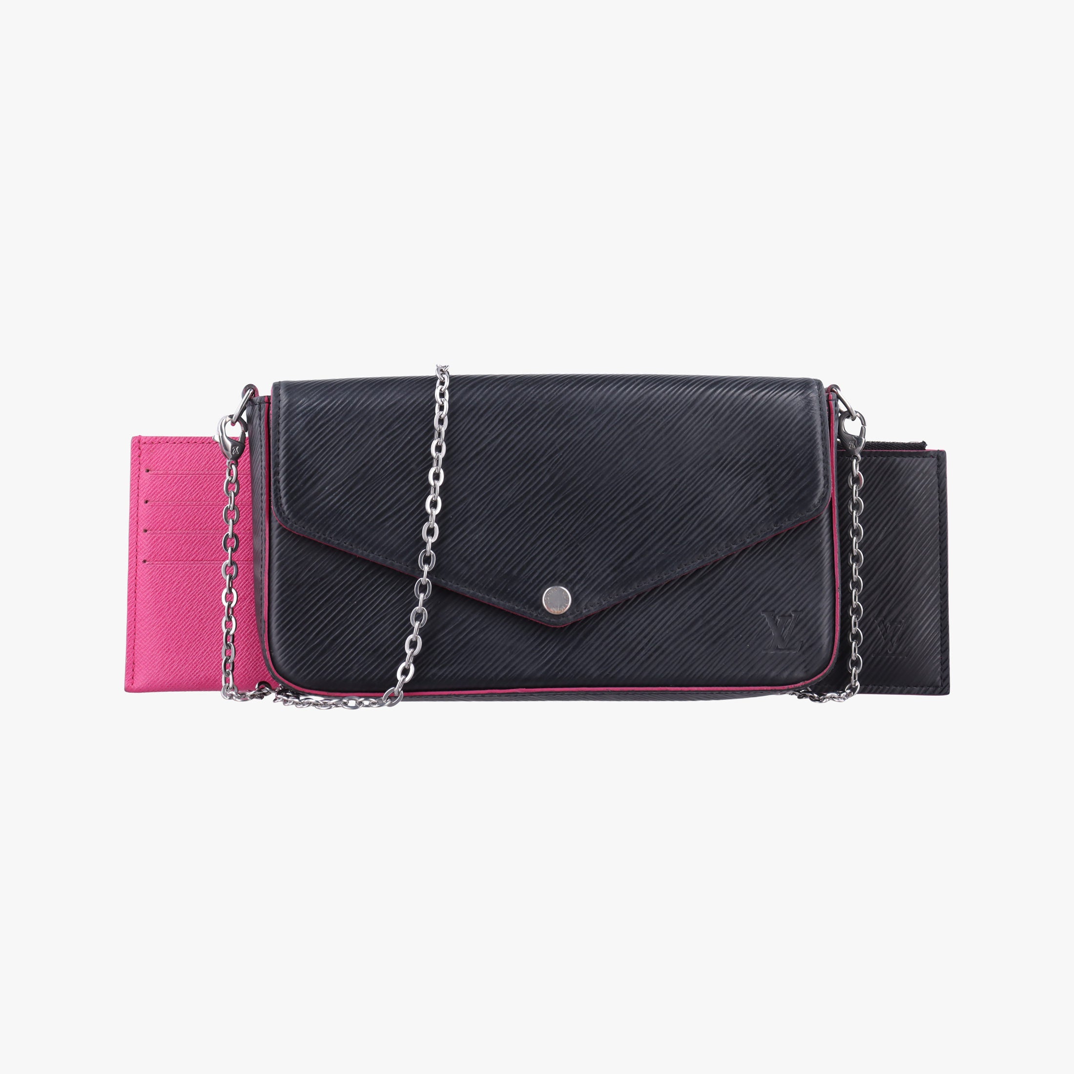 Secondhand Louis Vuitton Pochette Felice Noir×Pink Epi M64579 shoulderbag | stylenewstar