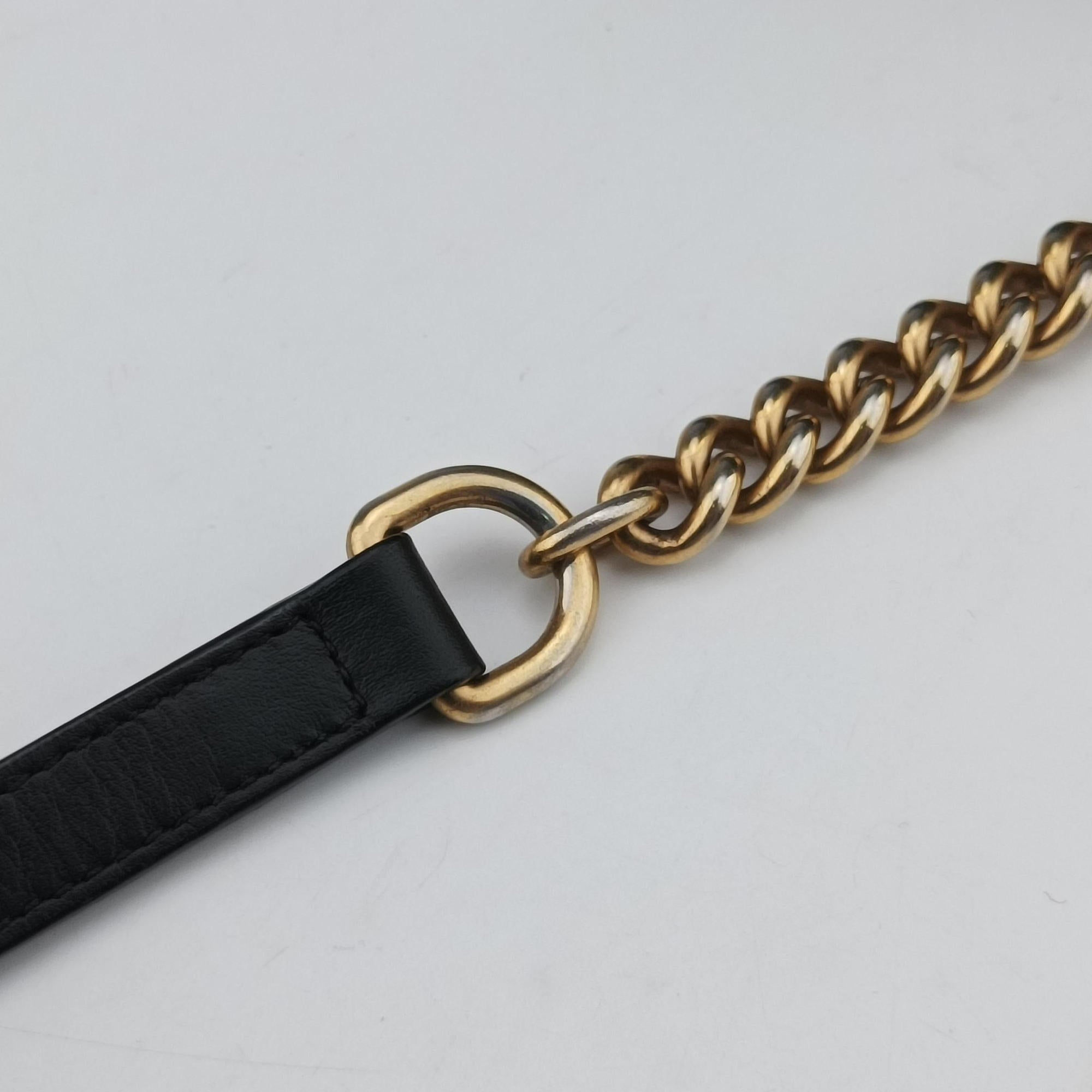 Pre-owned Gucci GG Marmont Black Leather 447632 shoulderbag | stylenewstar
