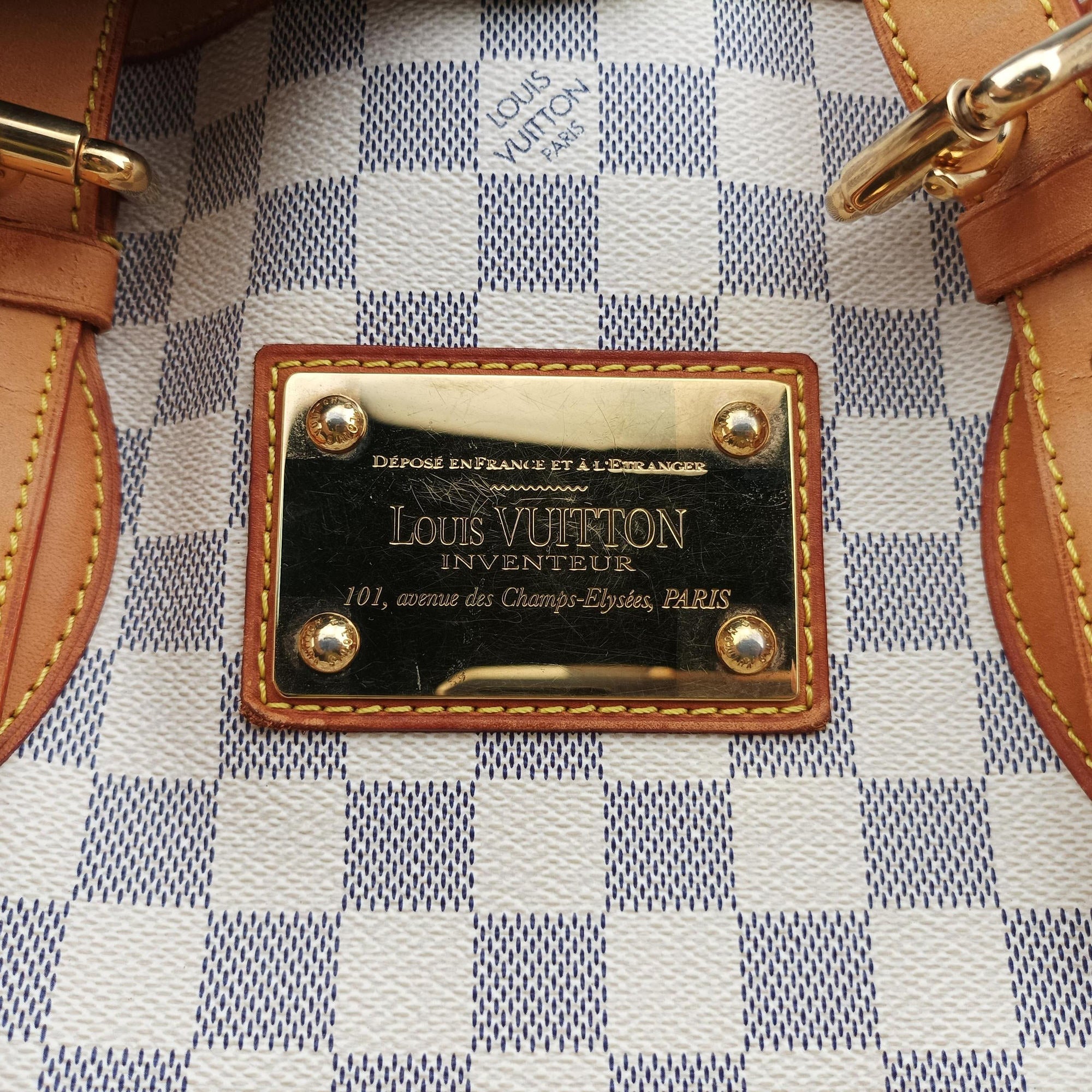 Vintage Louis Vuitton HAMPSTEAD MM AZUR Damier Canvas N51206 handbag | stylenewstar