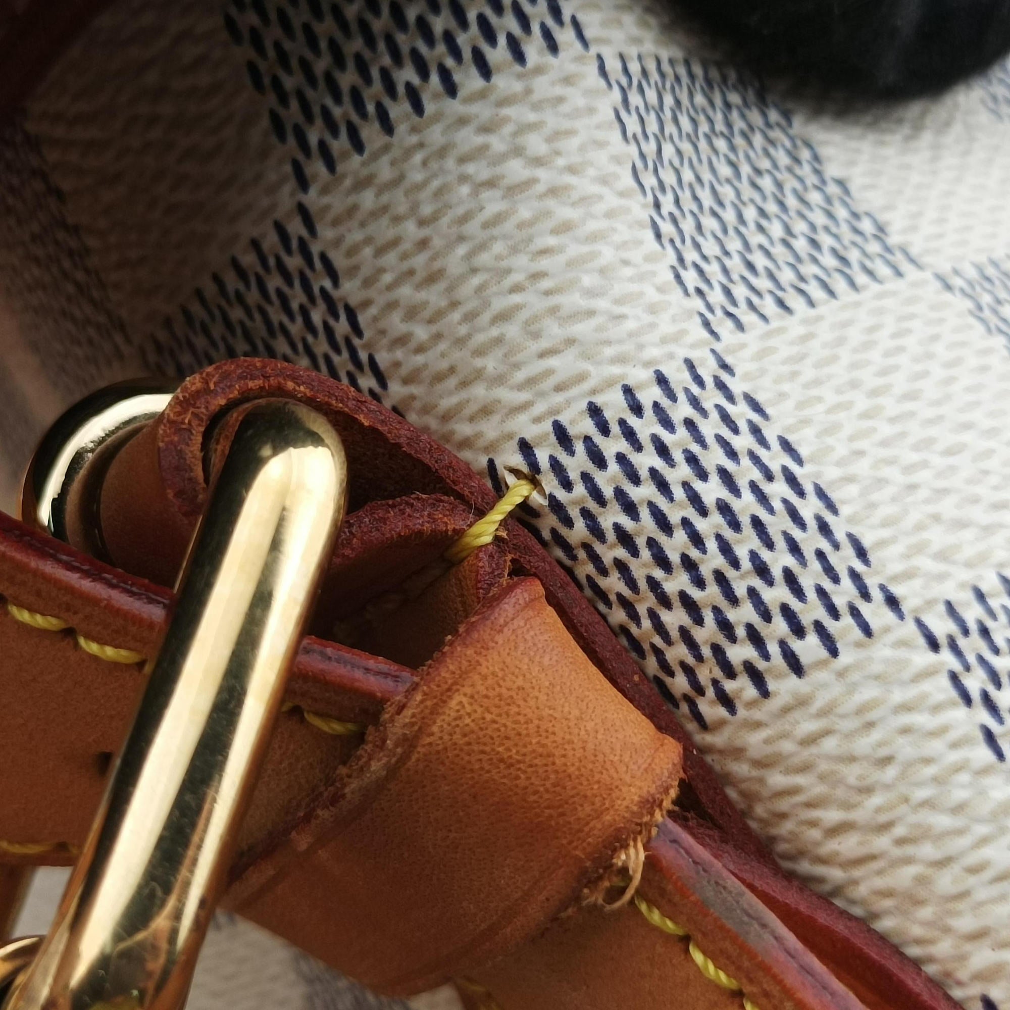 Vintage Louis Vuitton HAMPSTEAD MM AZUR Damier Canvas N51206 handbag | stylenewstar