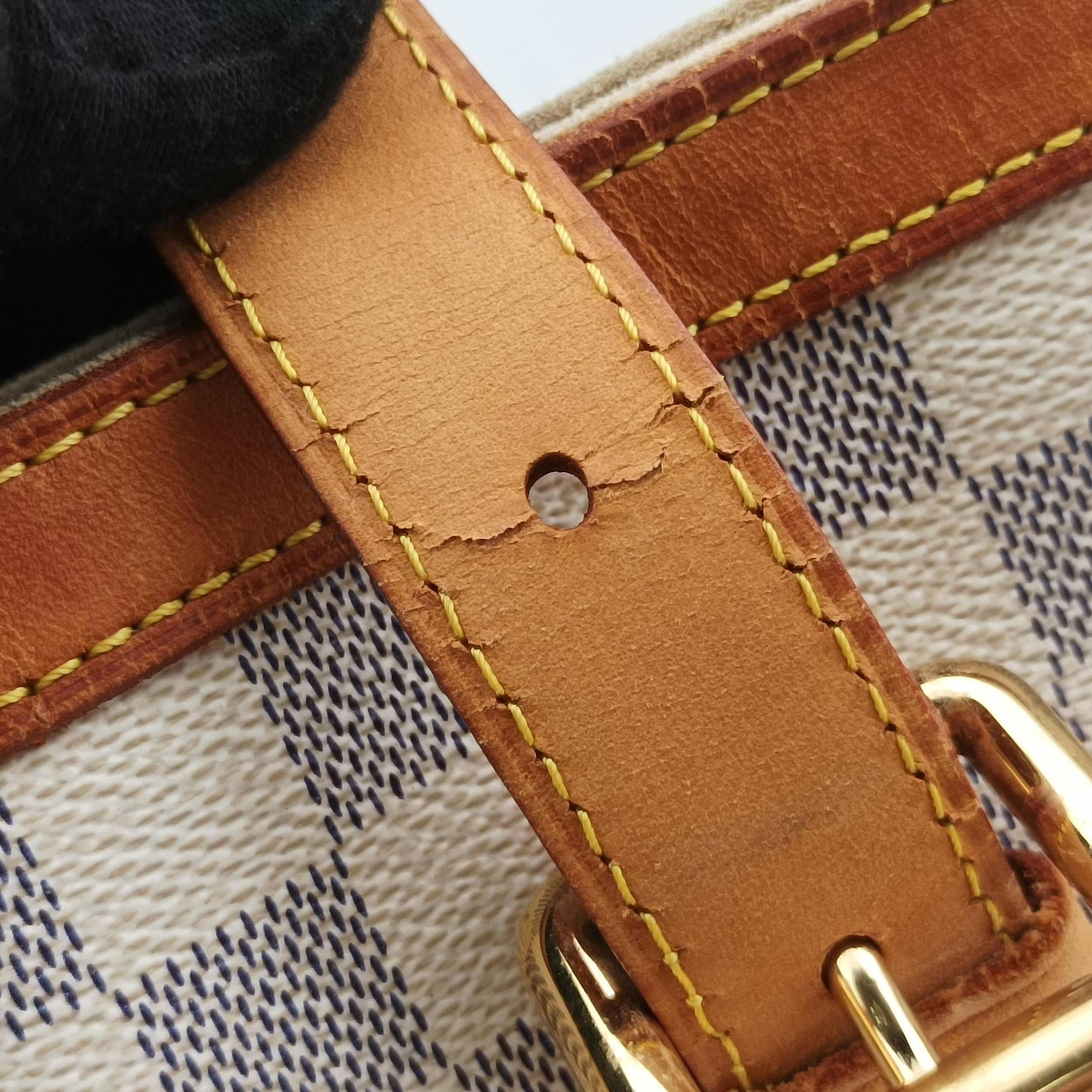 Vintage Louis Vuitton HAMPSTEAD MM AZUR Damier Canvas N51206 handbag | stylenewstar