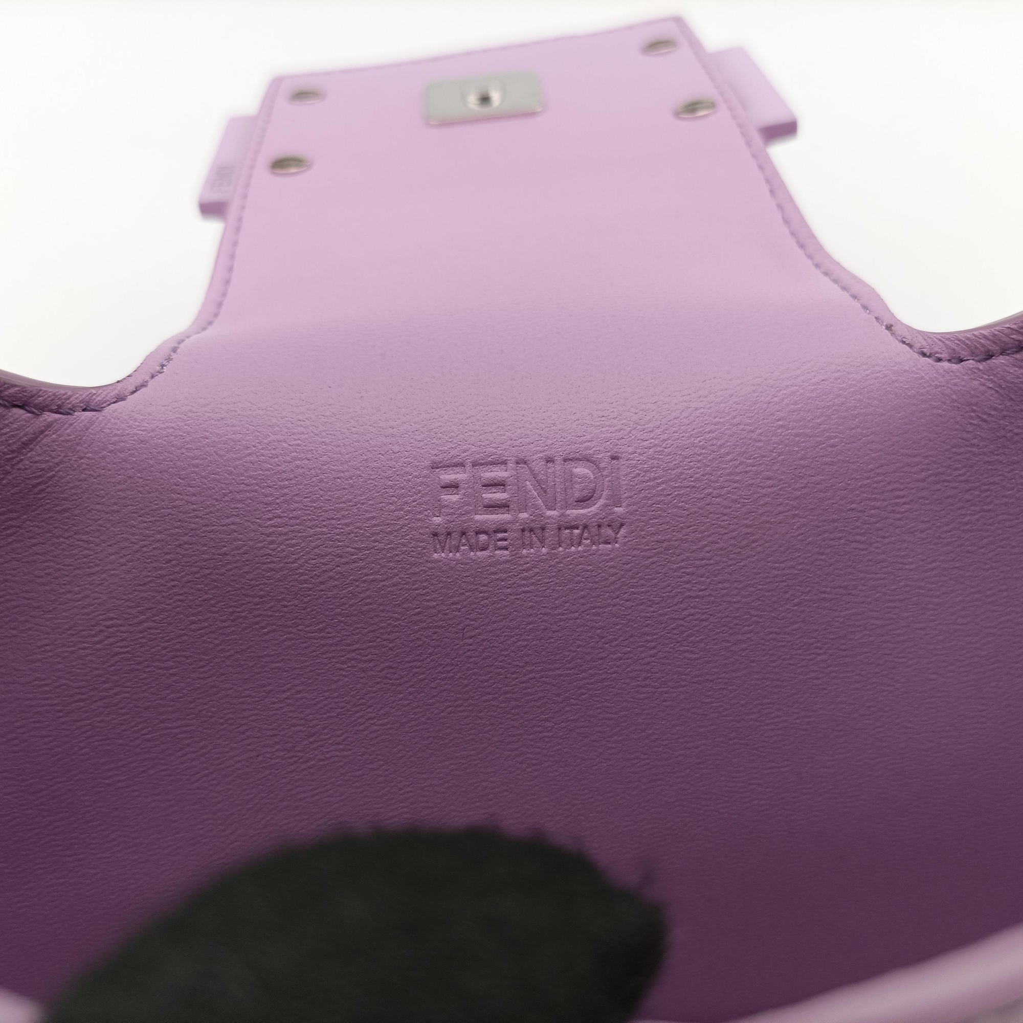 Pre-owned Fendi Cookie Mini Purple Leather 8BS065 shoulderbag | stylenewstar