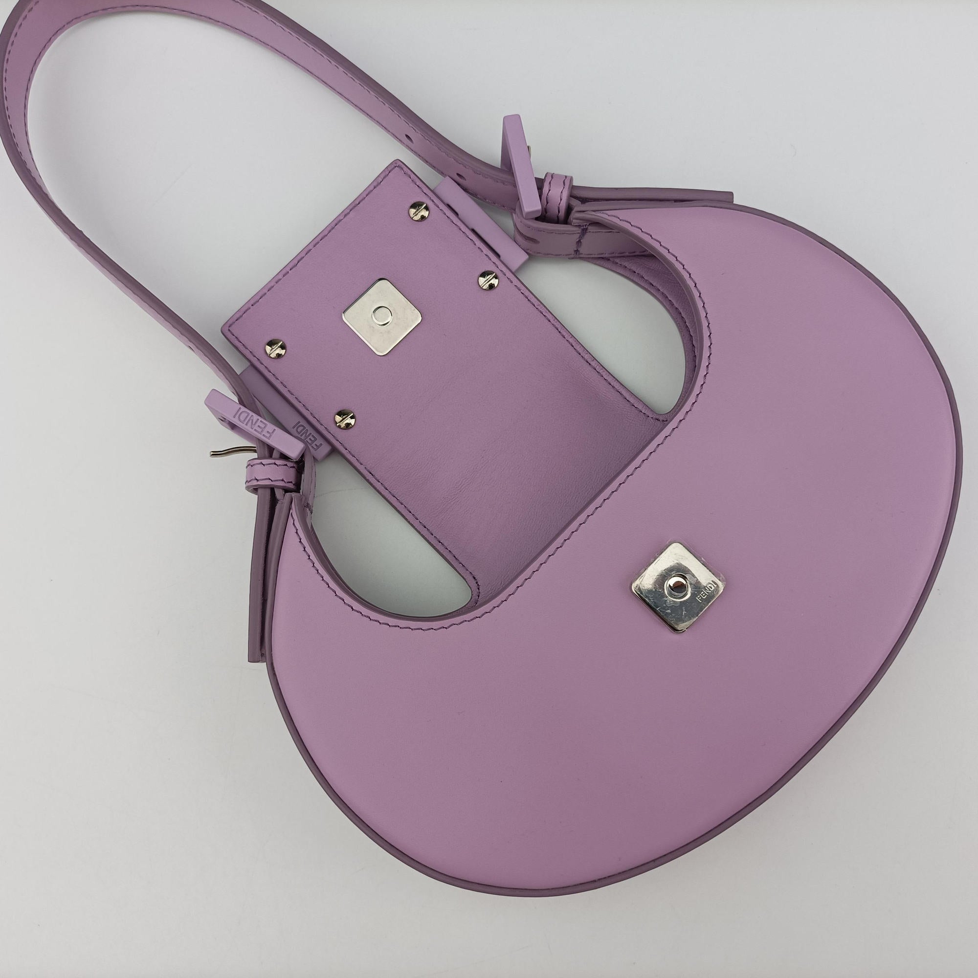 Pre-owned Fendi Cookie Mini Purple Leather 8BS065 shoulderbag | stylenewstar