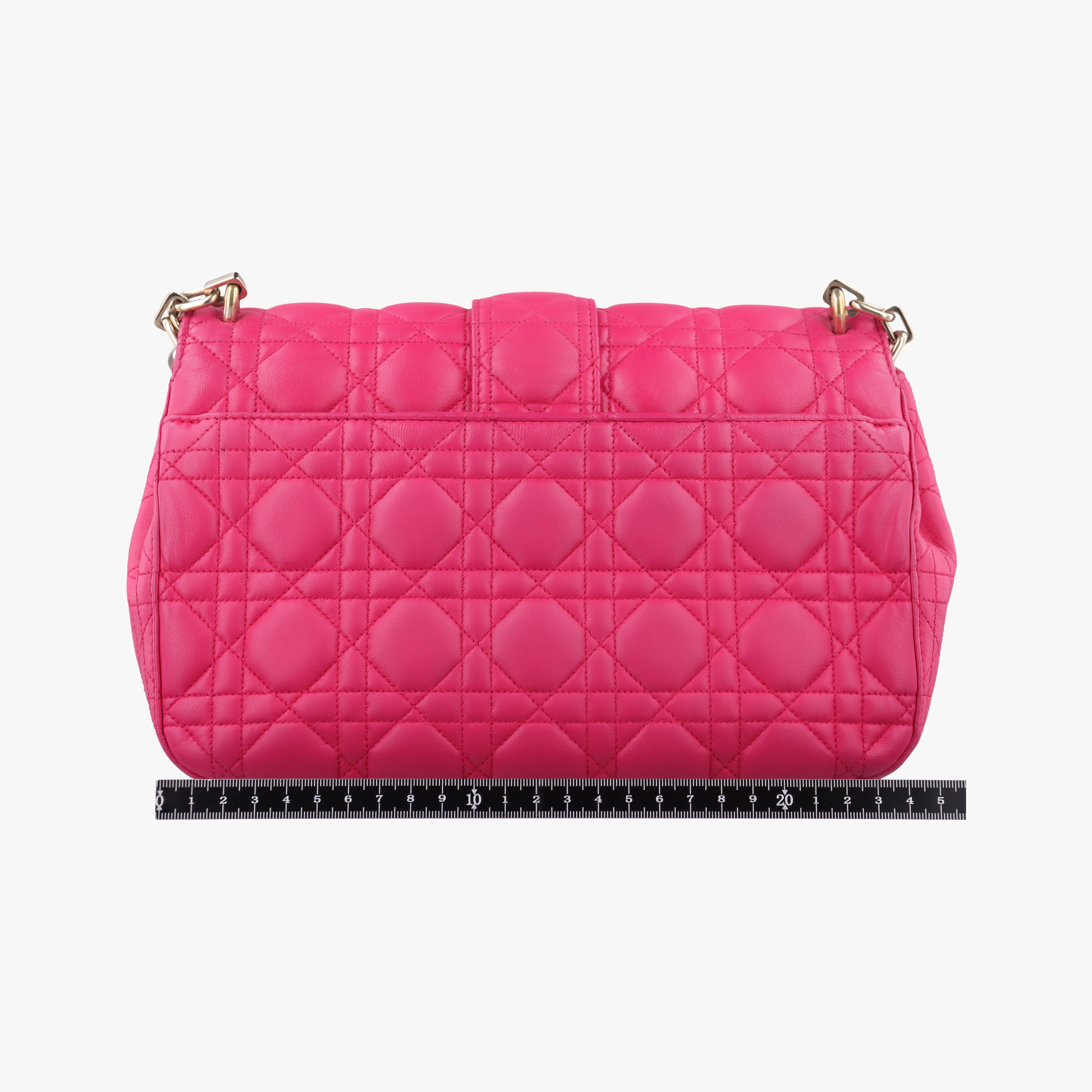 Pre-owned Christian Dior Miss Dior CANNAGE New Lock Pink lambskin  shoulderbag | stylenewstar