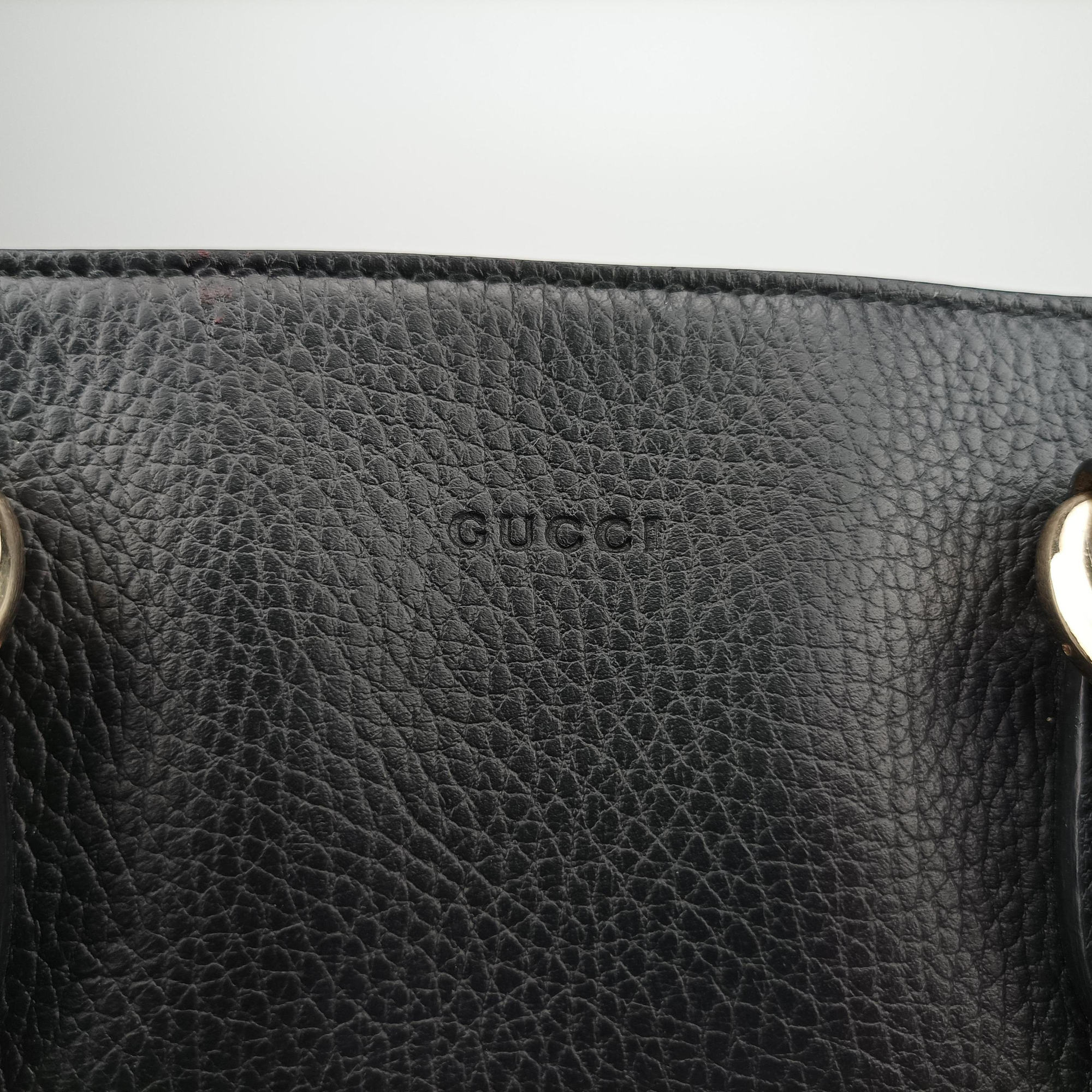 Pre-owned Gucci Bamboo Tassel Tote Black Leather 449642 handbag | stylenewstar