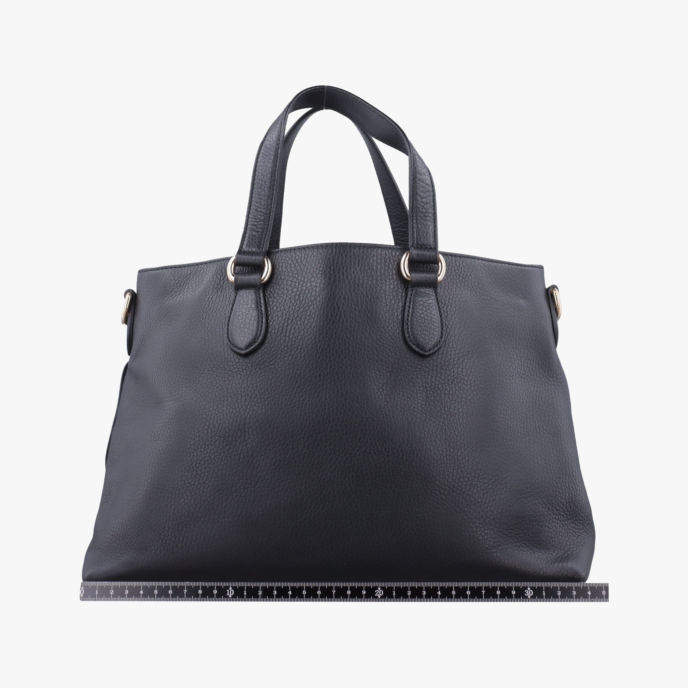 Pre-owned Gucci Bamboo Tassel Tote Black Leather 449642 handbag | stylenewstar