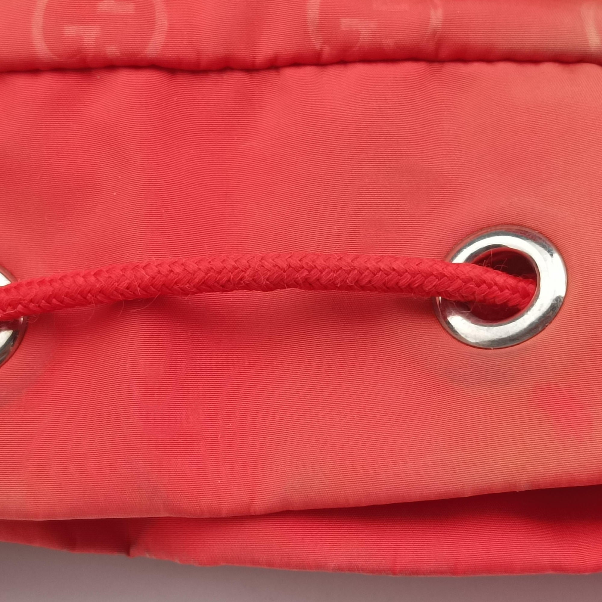 Pre-owned Gucci GG Monogram Orange nylon 406361 backpack/rucksack | stylenewstar