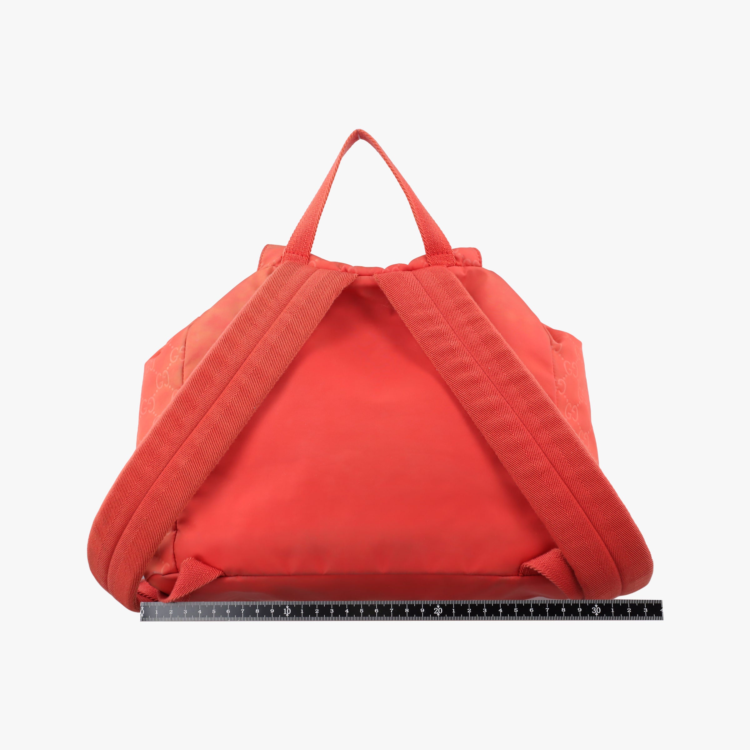 Pre-owned Gucci GG Monogram Orange nylon 406361 backpack/rucksack | stylenewstar