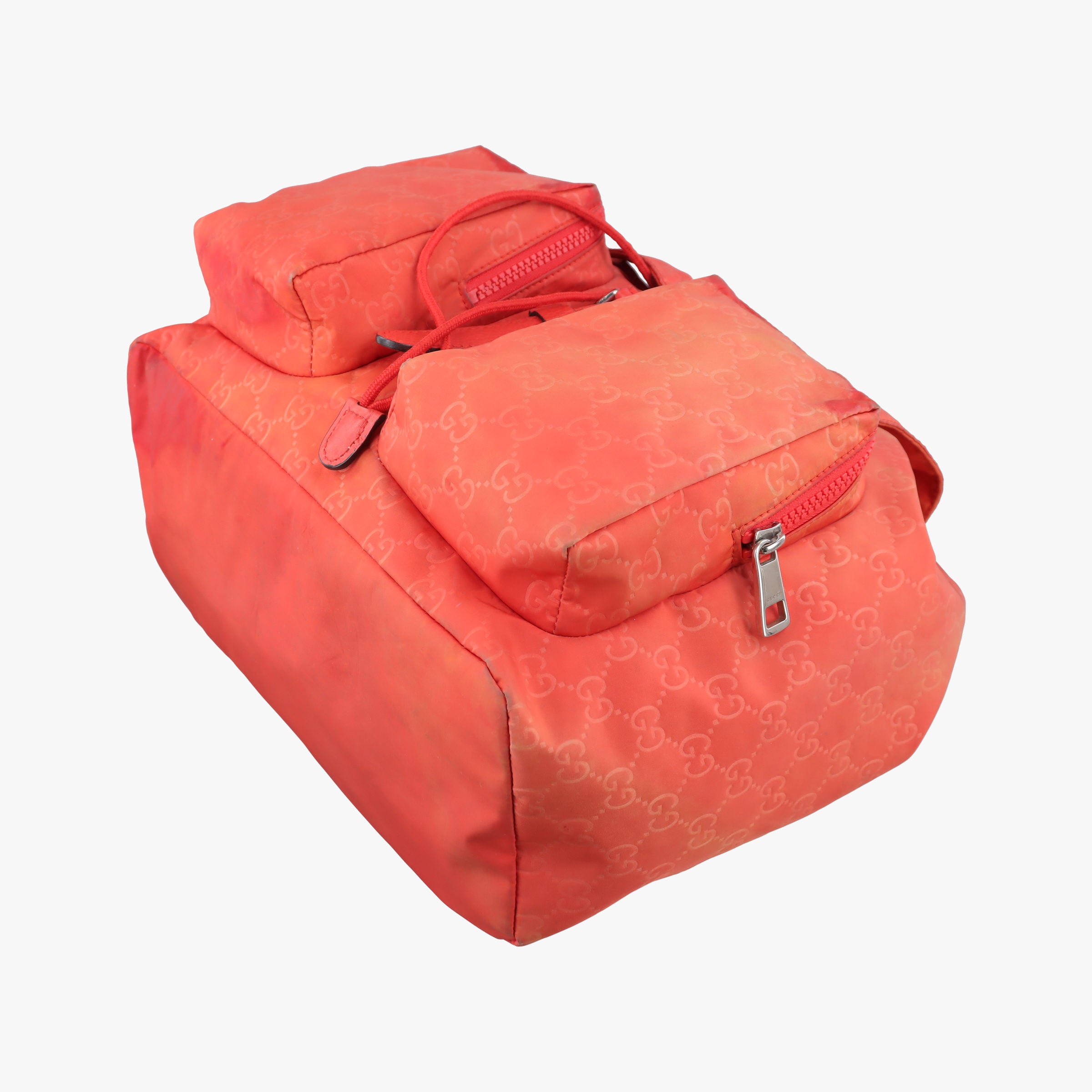Pre-owned Gucci GG Monogram Orange nylon 406361 backpack/rucksack | stylenewstar