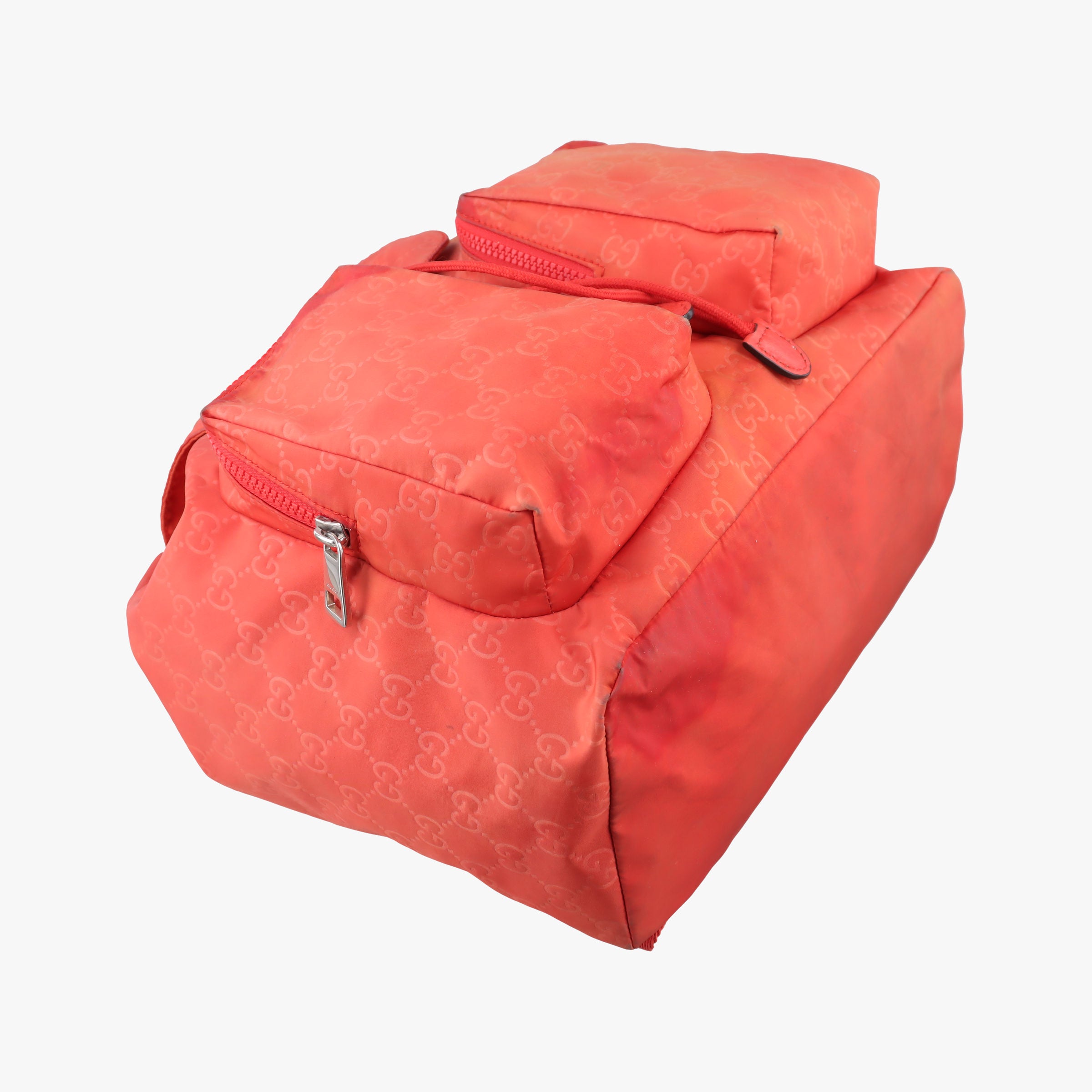 Pre-owned Gucci GG Monogram Orange nylon 406361 backpack/rucksack | stylenewstar