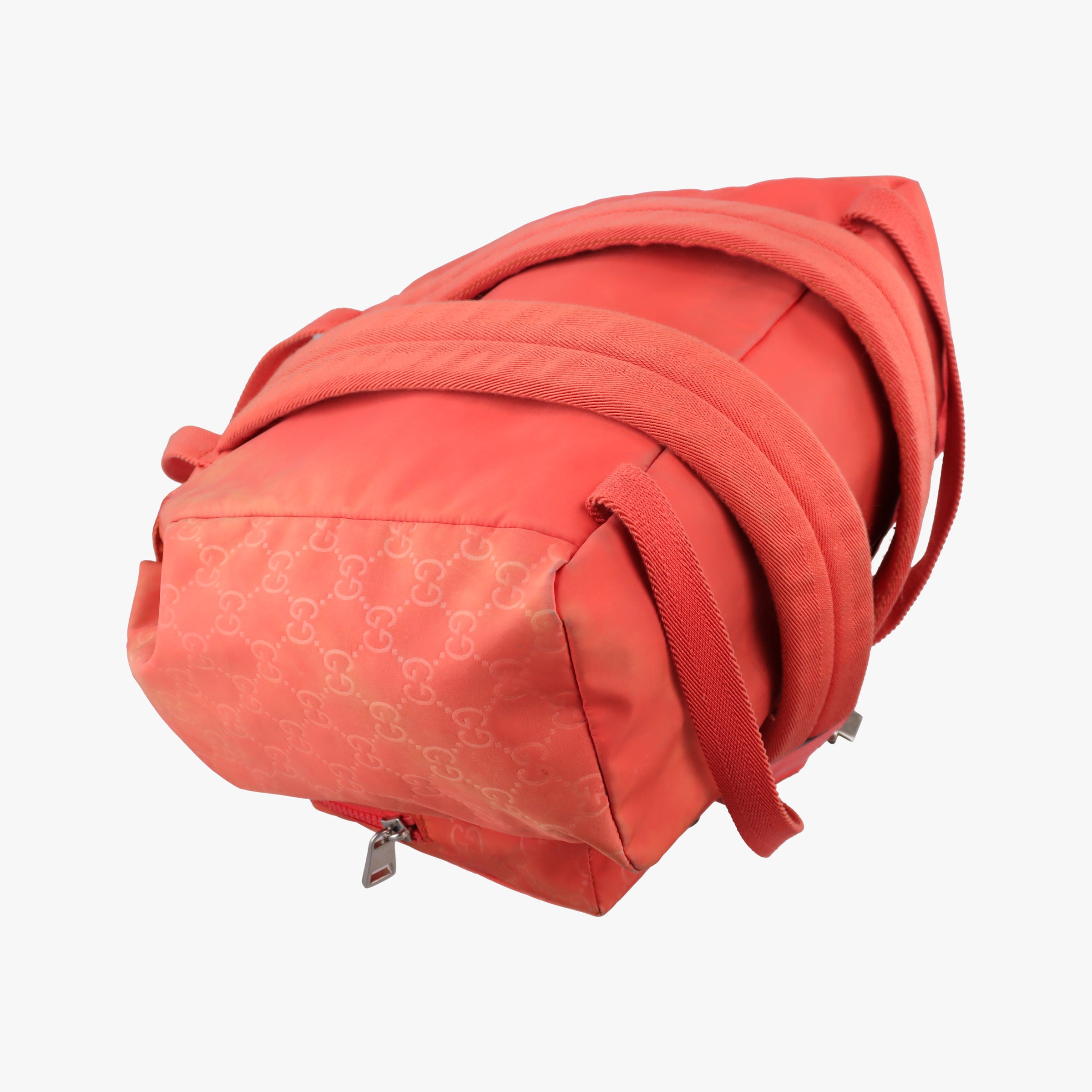 Pre-owned Gucci GG Monogram Orange nylon 406361 backpack/rucksack | stylenewstar