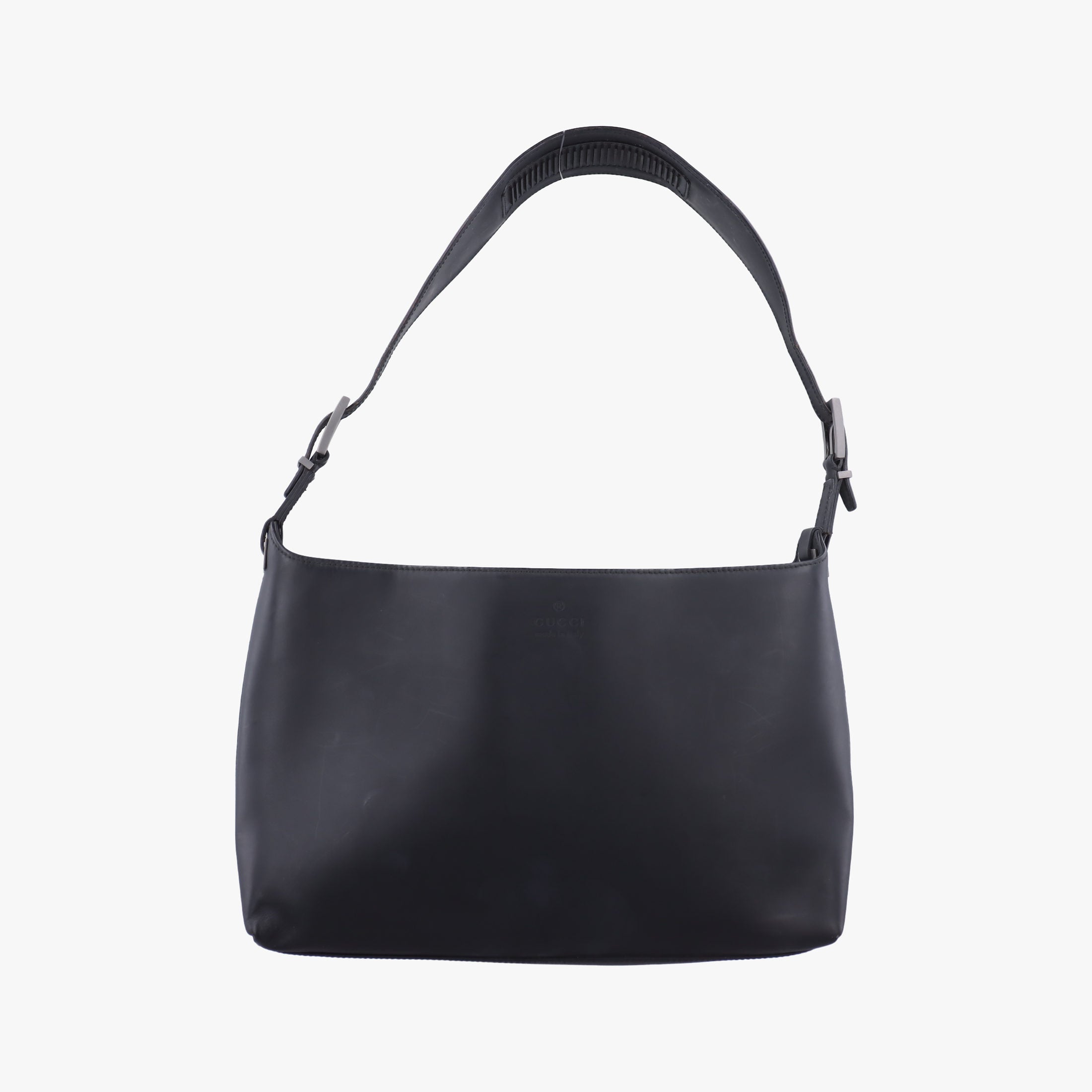 Pre-owned Gucci Minimalist Hobo Black leather  shoulderbag | stylenewstar