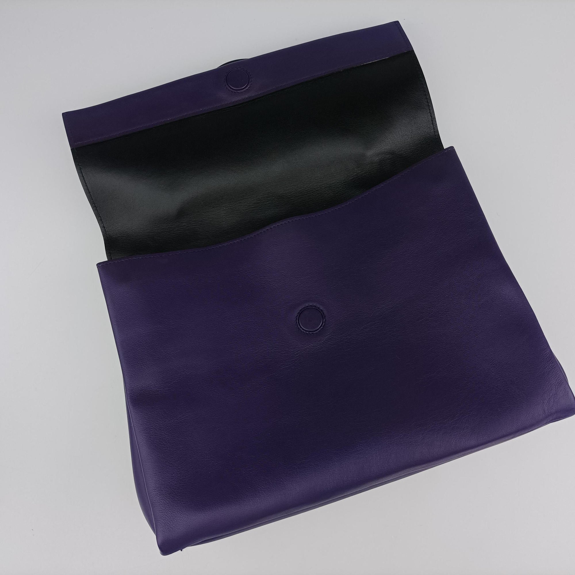 Secondhand Prada Double flap chain Purple Leather  shoulderbag | stylenewstar