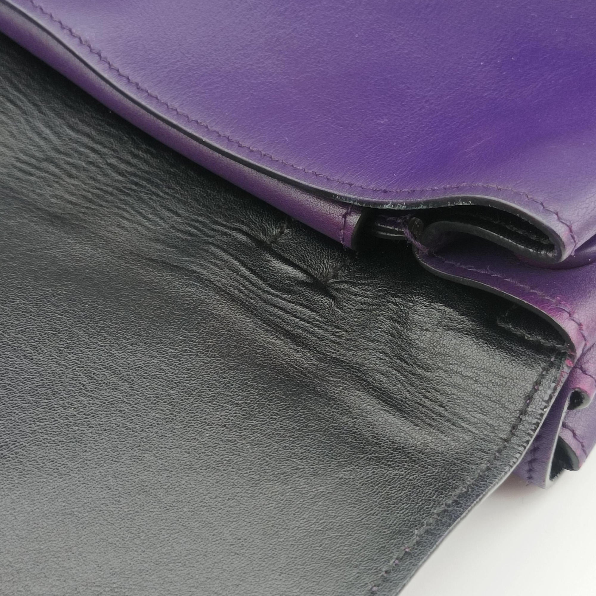 Secondhand Prada Double flap chain Purple Leather  shoulderbag | stylenewstar