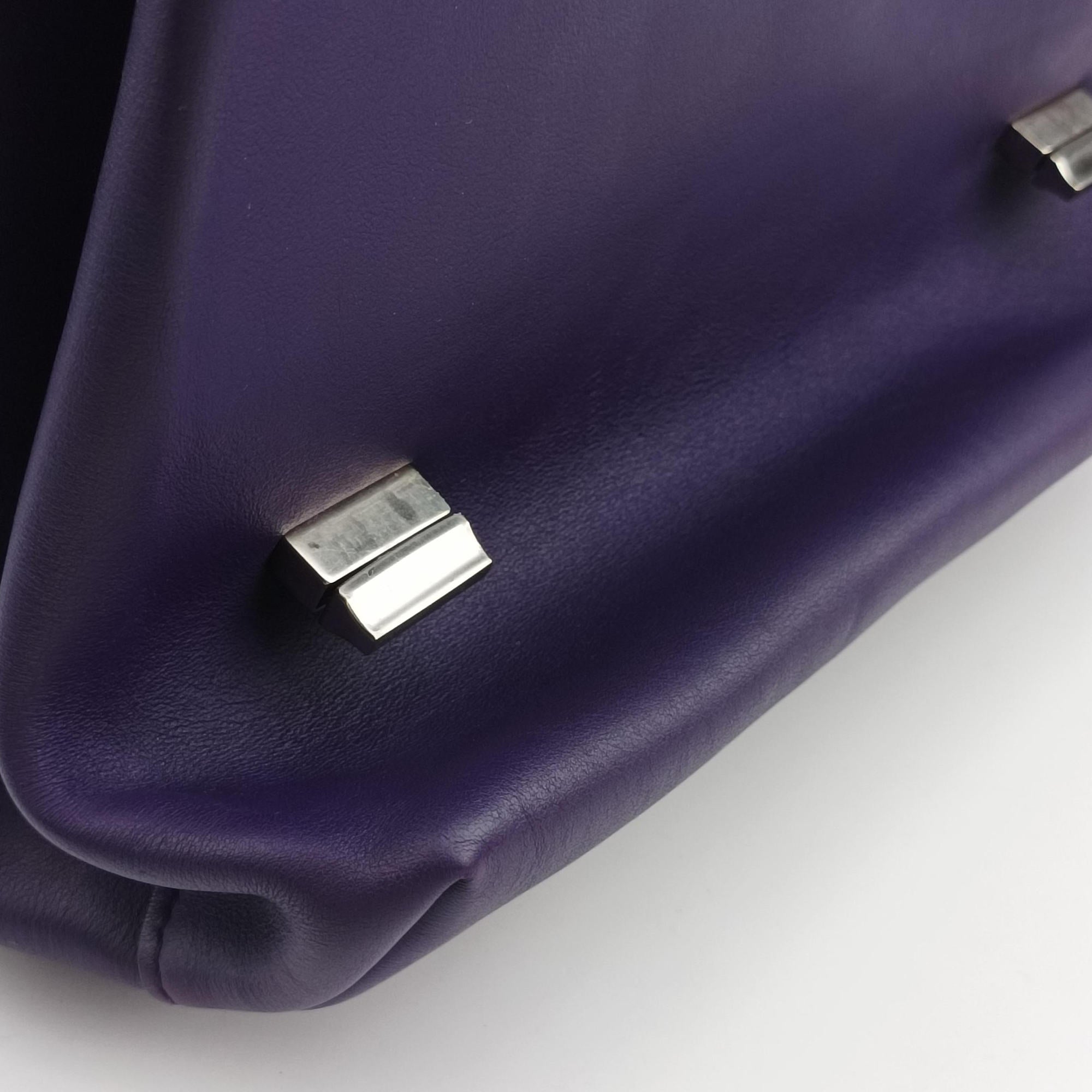 Secondhand Prada Double flap chain Purple Leather  shoulderbag | stylenewstar