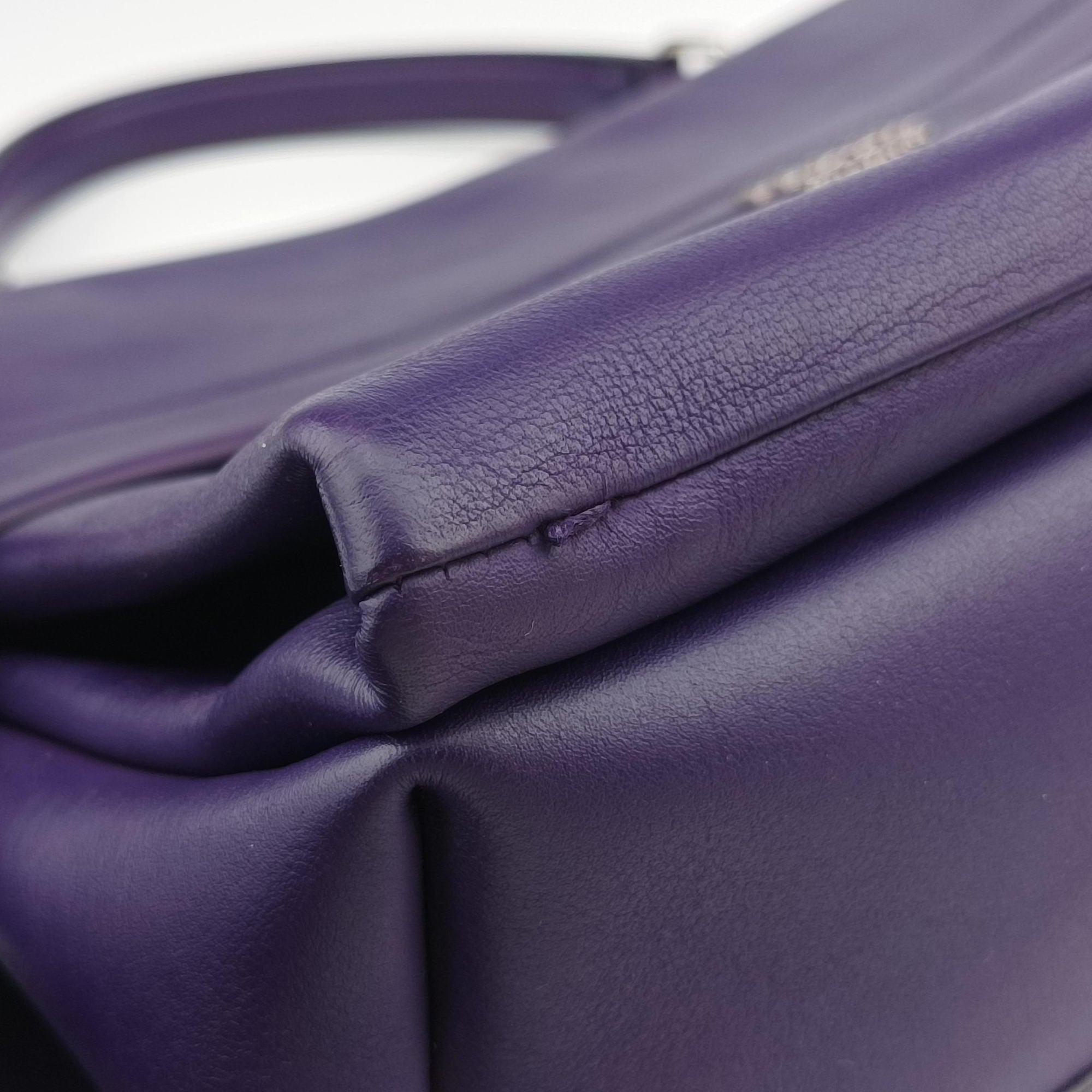 Secondhand Prada Double flap chain Purple Leather  shoulderbag | stylenewstar