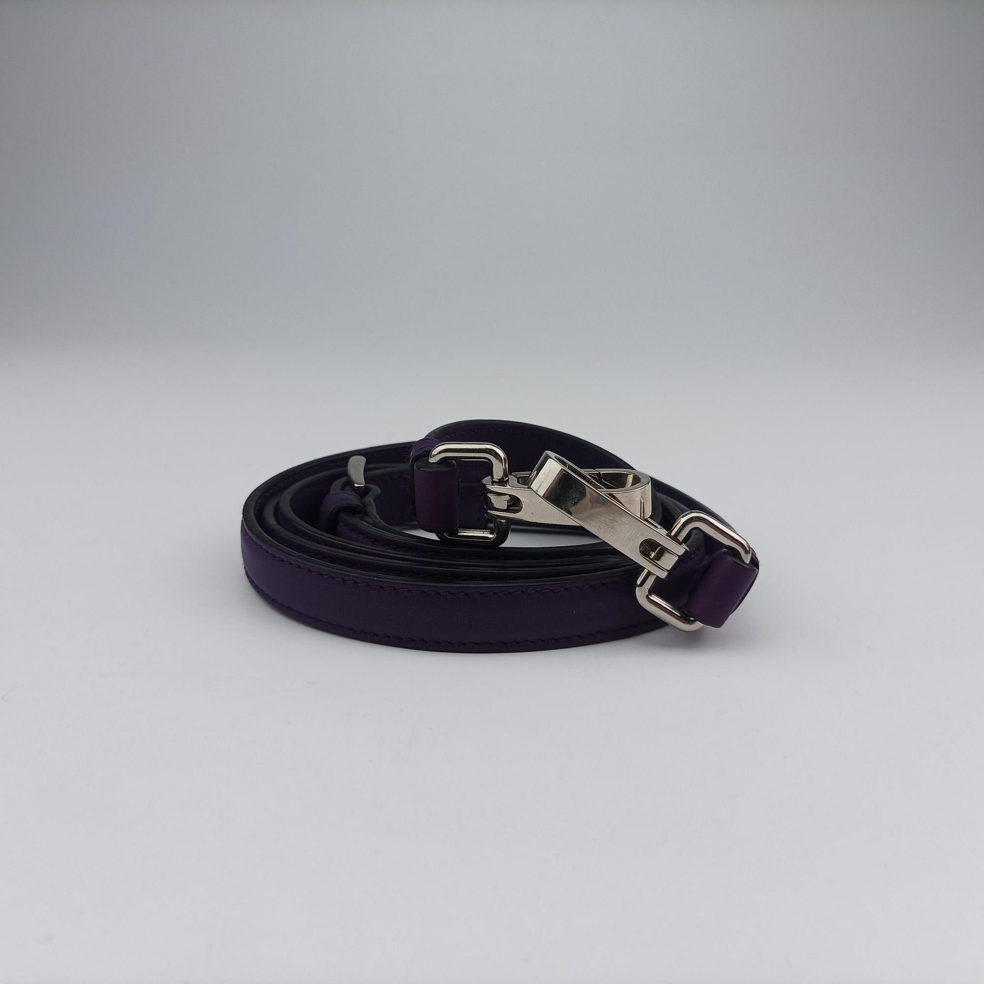 Secondhand Prada Double flap chain Purple Leather  shoulderbag | stylenewstar