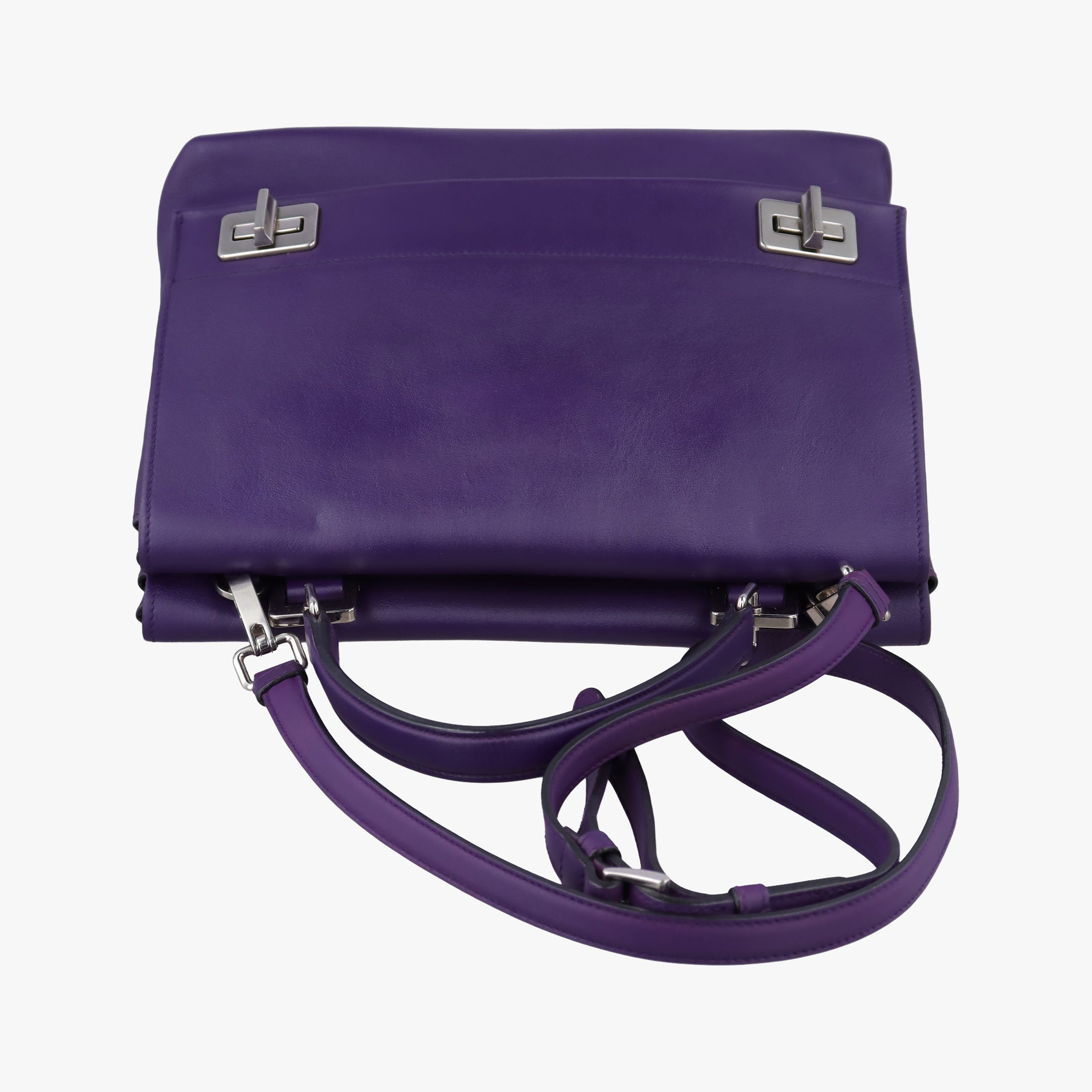 Secondhand Prada Double flap chain Purple Leather  shoulderbag | stylenewstar