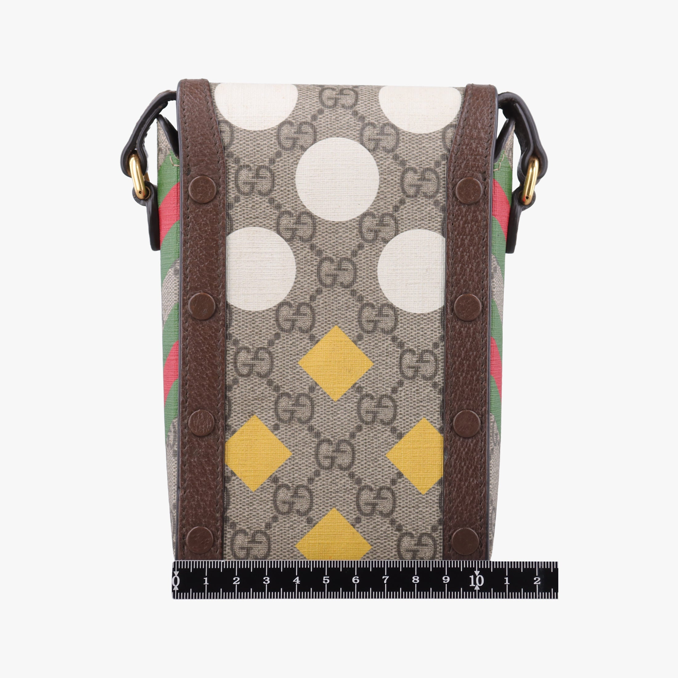 Pre-owned Gucci Horsebit 1955 beige×Multicolour PVC coated canvas 625615 shoulderbag | stylenewstar