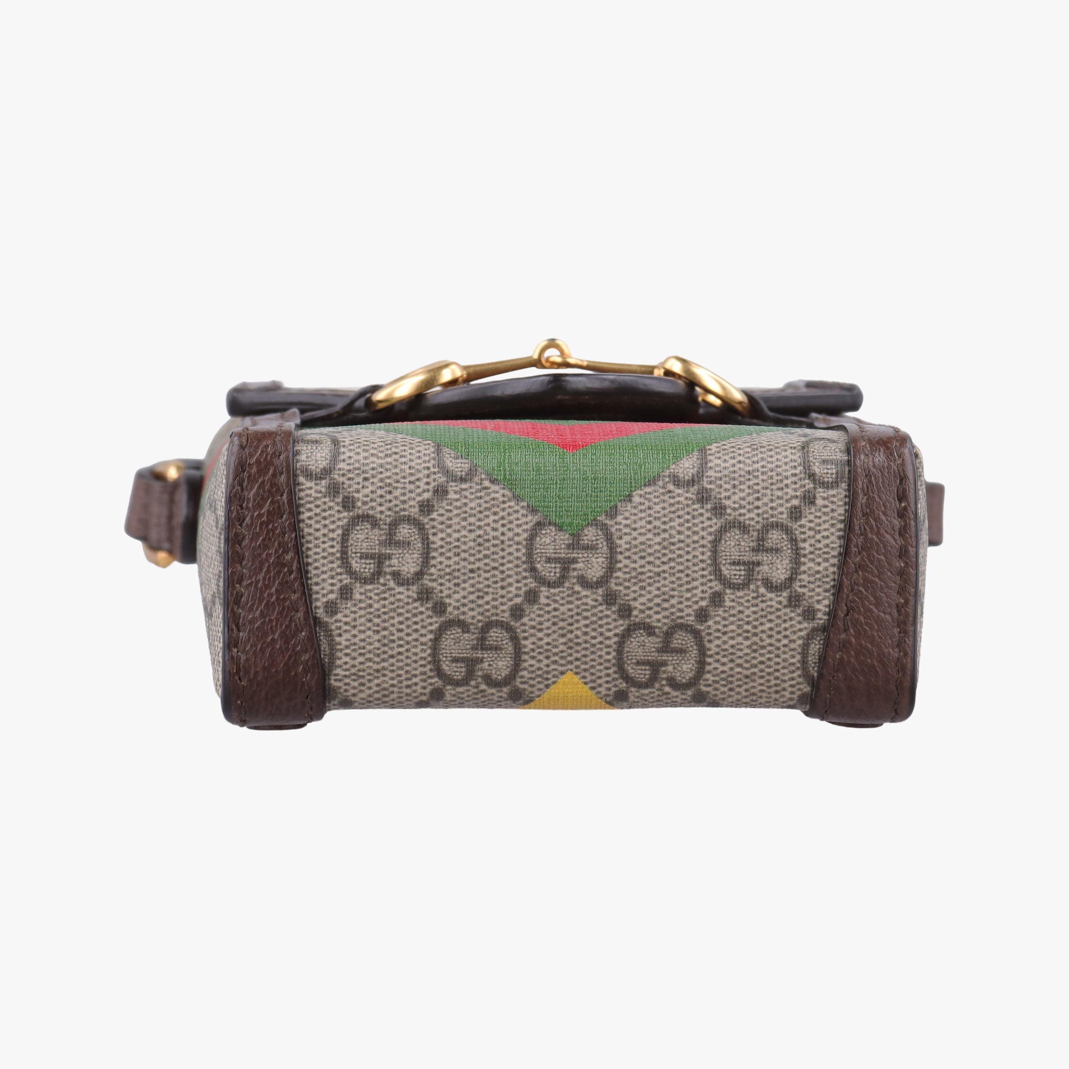 Pre-owned Gucci Horsebit 1955 beige×Multicolour PVC coated canvas 625615 shoulderbag | stylenewstar
