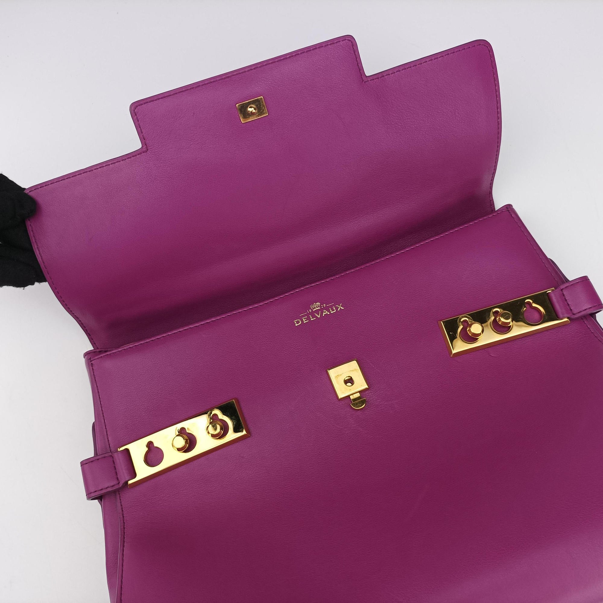Pre-owned Delvaux Tampete Orchid Leather  shoulderbag | stylenewstar