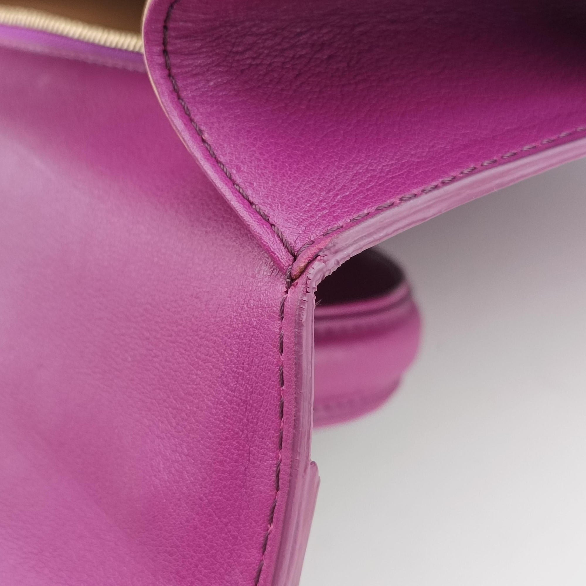 Pre-owned Delvaux Tampete Orchid Leather  shoulderbag | stylenewstar