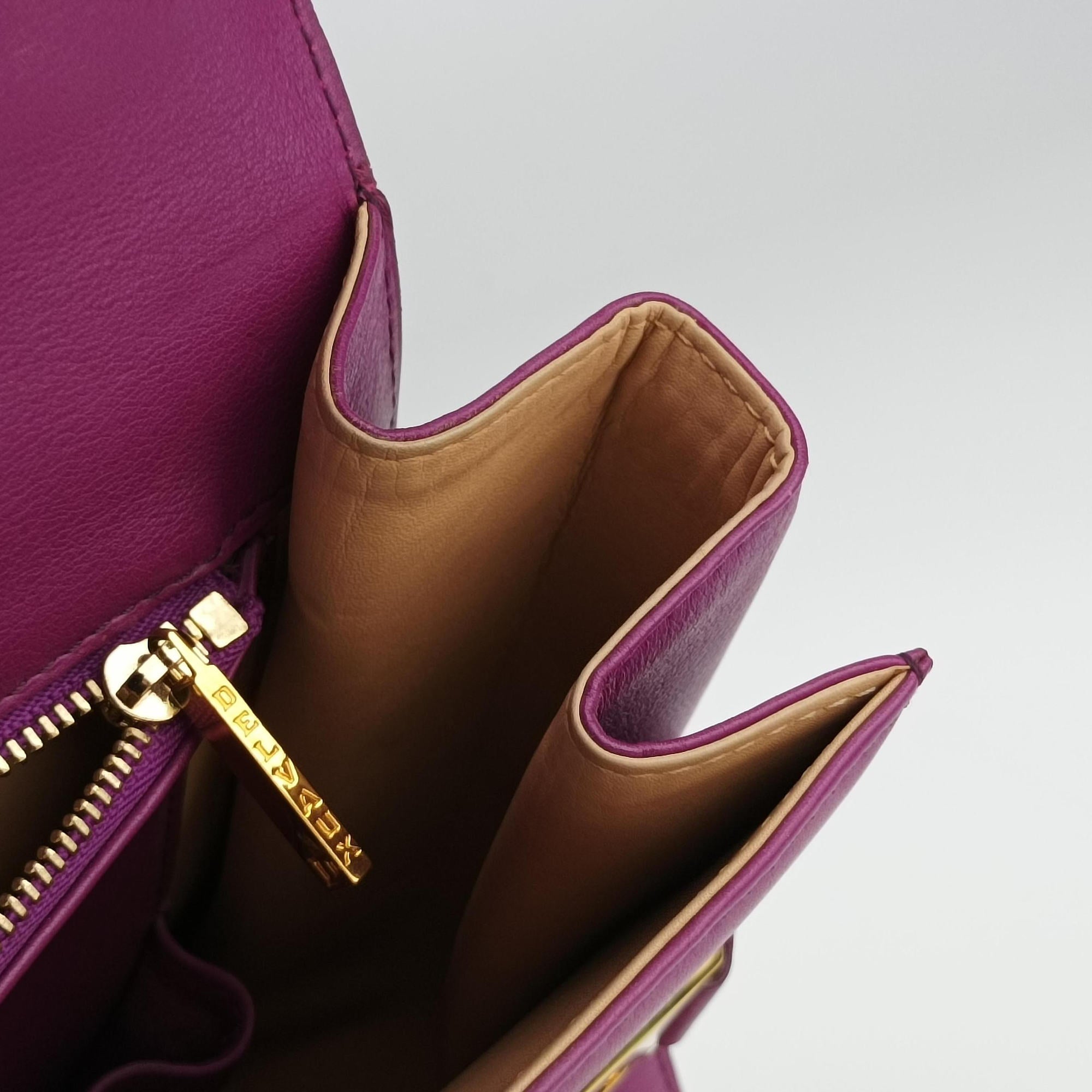 Pre-owned Delvaux Tampete Orchid Leather  shoulderbag | stylenewstar