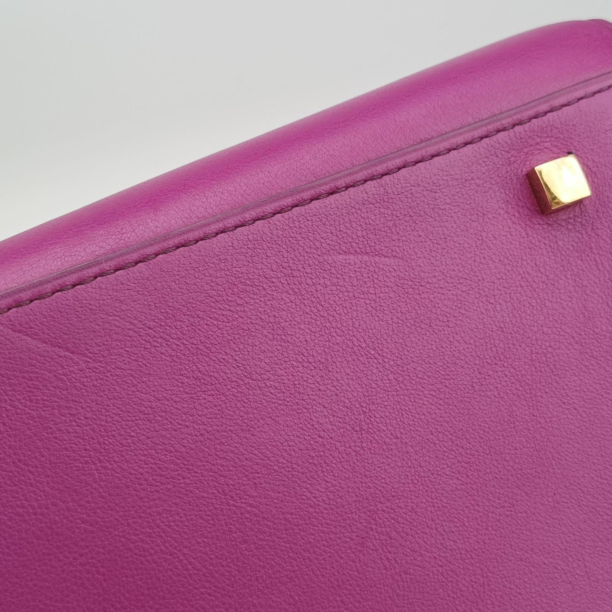 Pre-owned Delvaux Tampete Orchid Leather  shoulderbag | stylenewstar