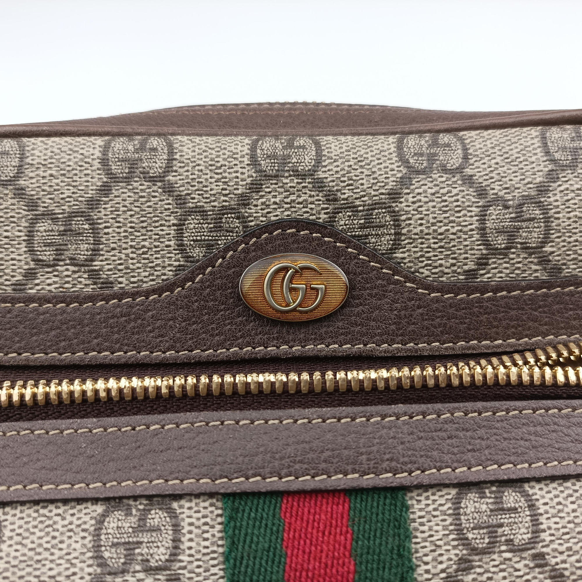 Secondhand Gucci Ophidia Brown PVC coated canvas 517076 bum bag/waist bag | stylenewstar