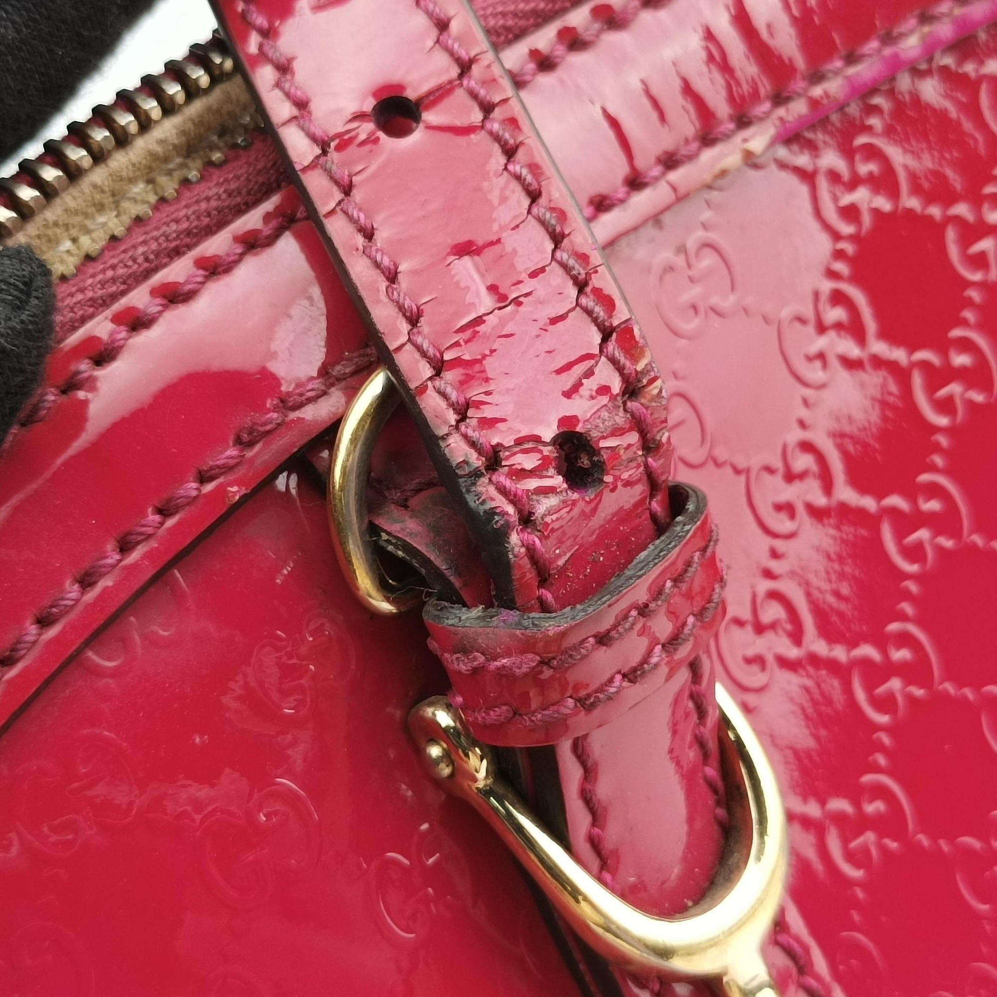 Vintage Gucci Microguccissima Rose Patent Leather 309617 shoulderbag | stylenewstar