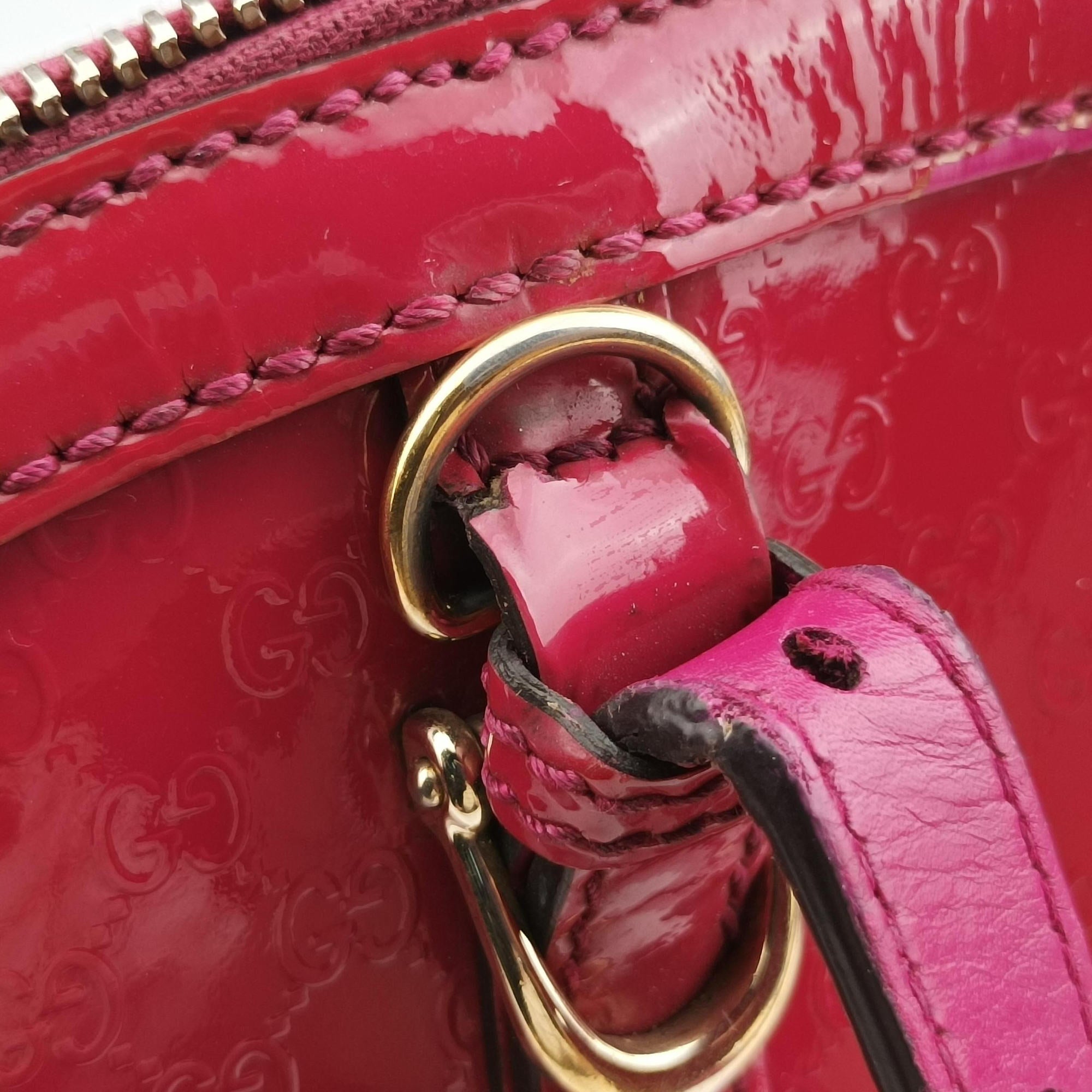 Vintage Gucci Microguccissima Rose Patent Leather 309617 shoulderbag | stylenewstar
