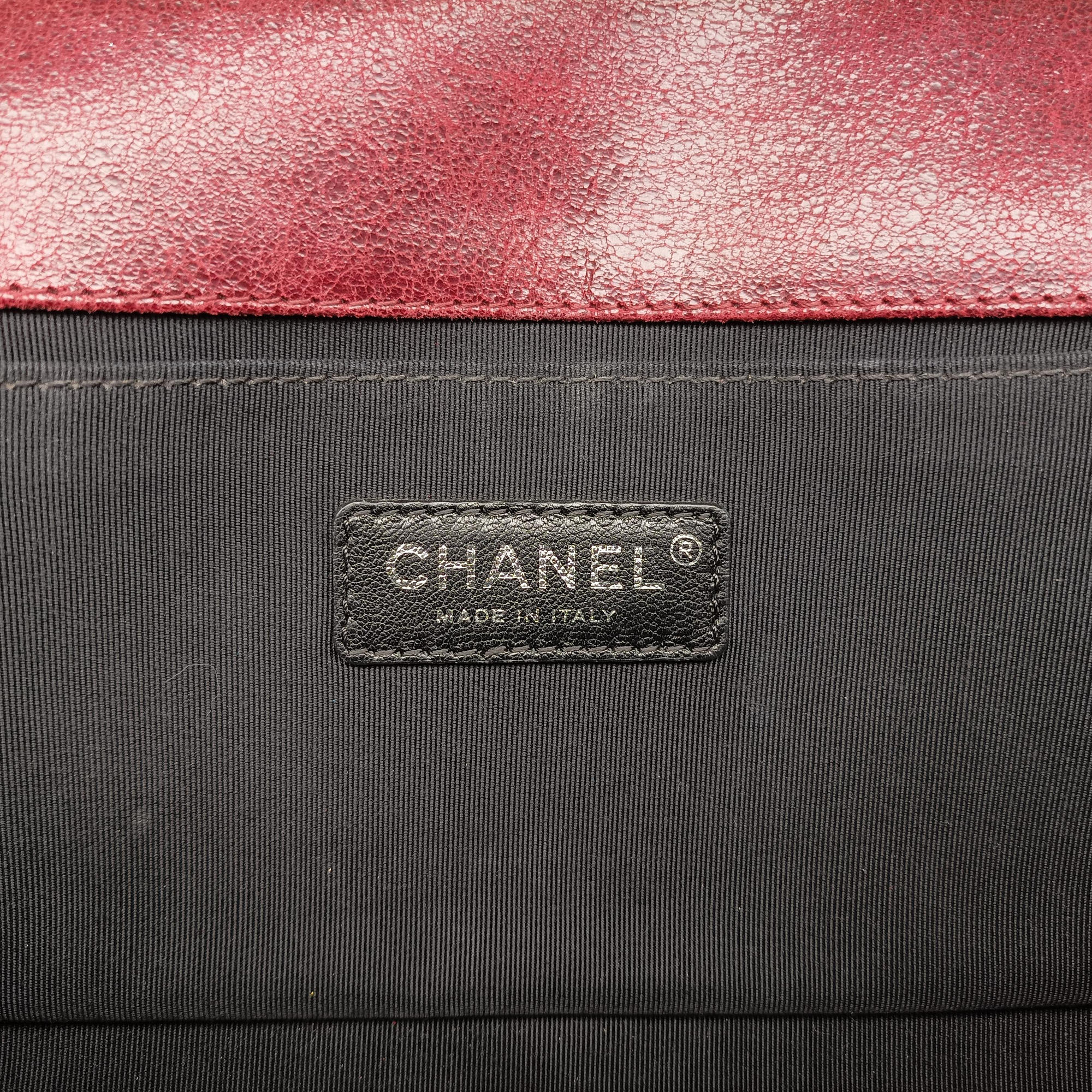 Vintage Chanel BOY CHANEL Red Leather A67755 shoulderbag | stylenewstar