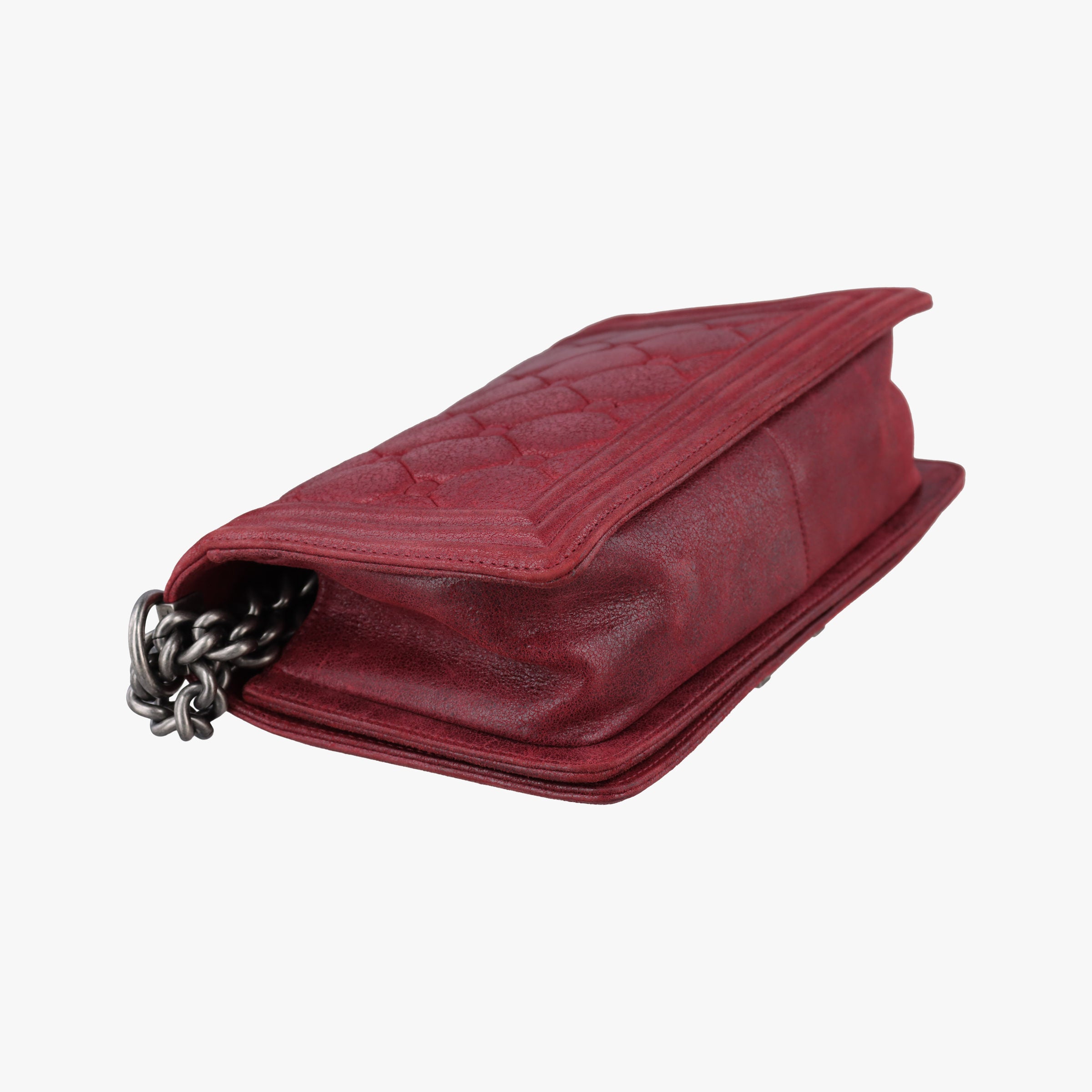 Vintage Chanel BOY CHANEL Red Leather A67755 shoulderbag | stylenewstar