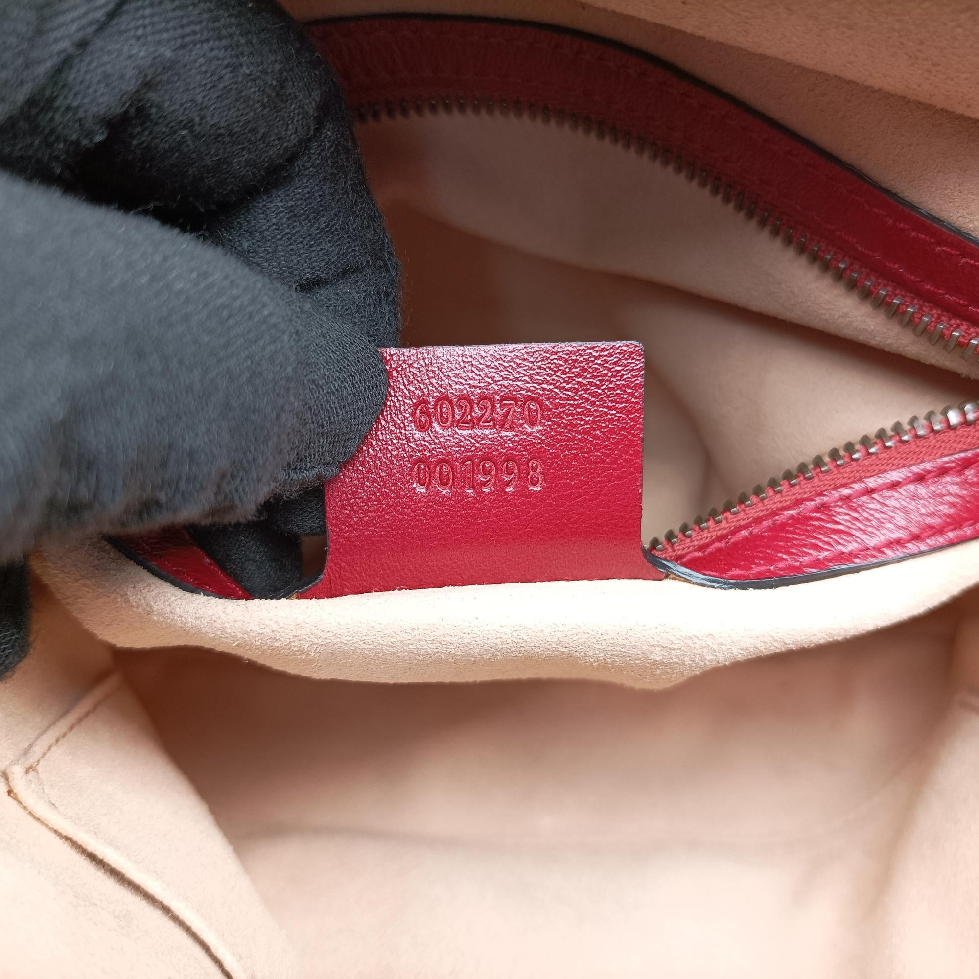 Vintage Gucci GG Marmont Bamboo Top Handle Black×Red Leather 602270 shoulderbag | stylenewstar