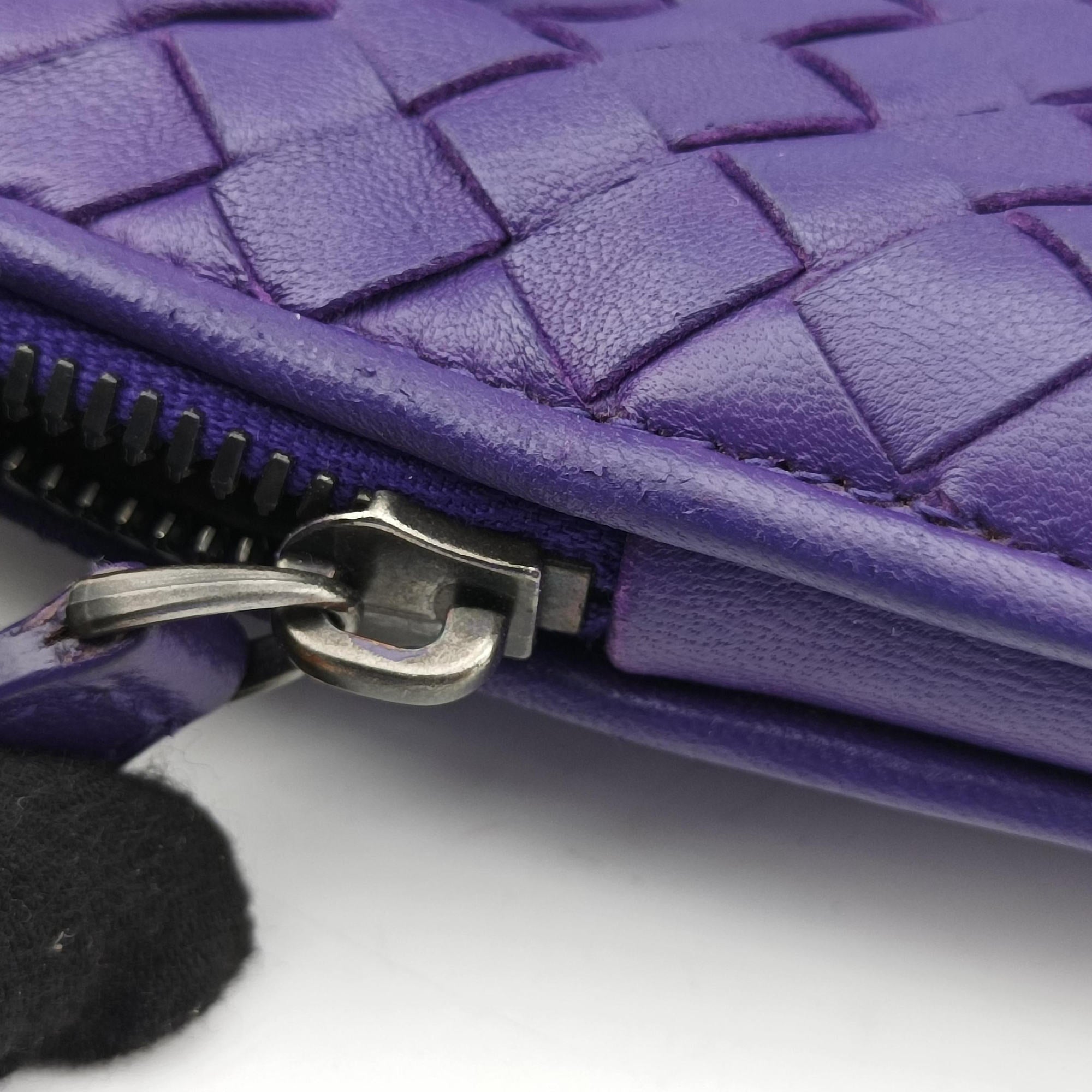 Pre-owned Bottega Veneta NODINI Intrecciato Purple lambskin  shoulderbag | stylenewstar
