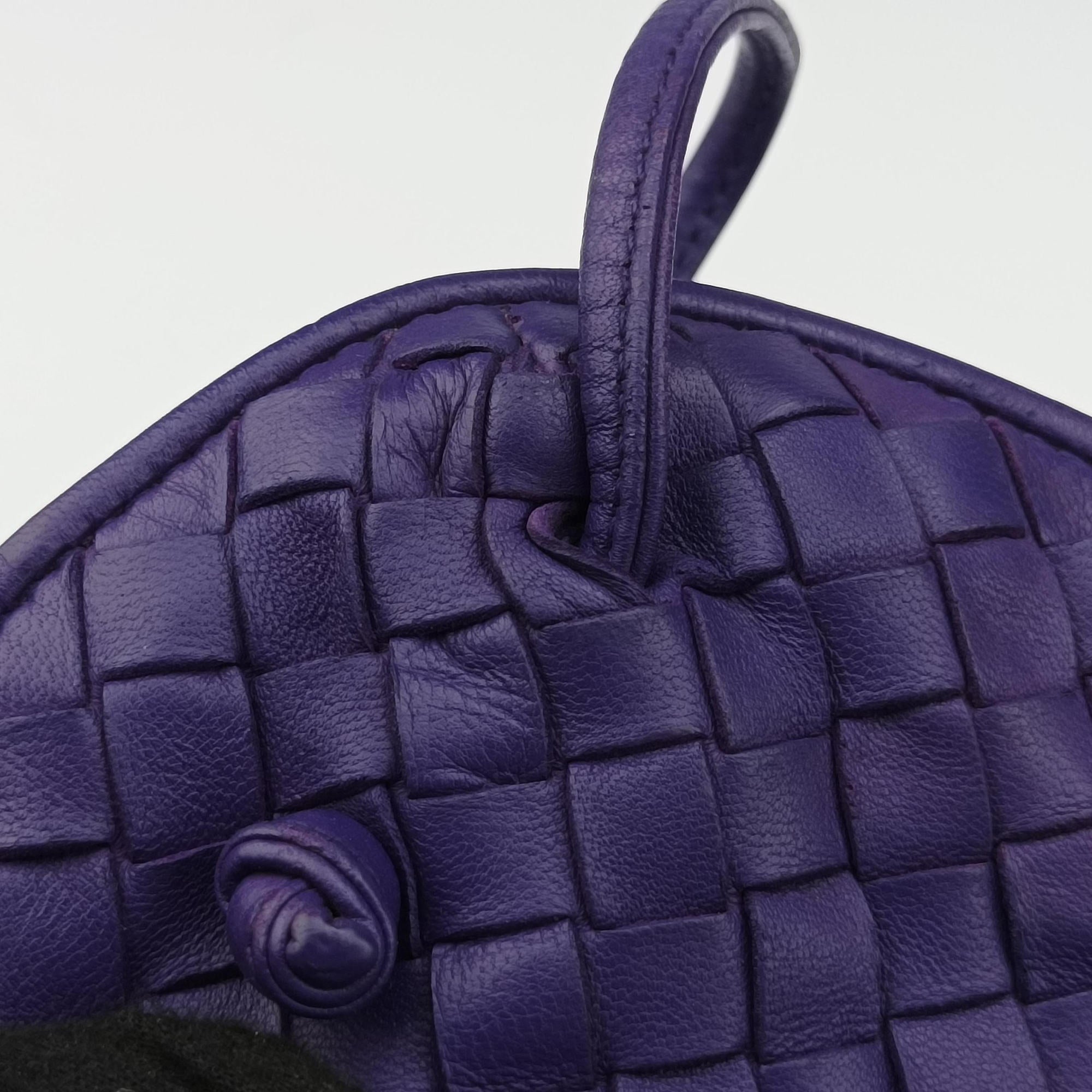 Pre-owned Bottega Veneta NODINI Intrecciato Purple lambskin  shoulderbag | stylenewstar