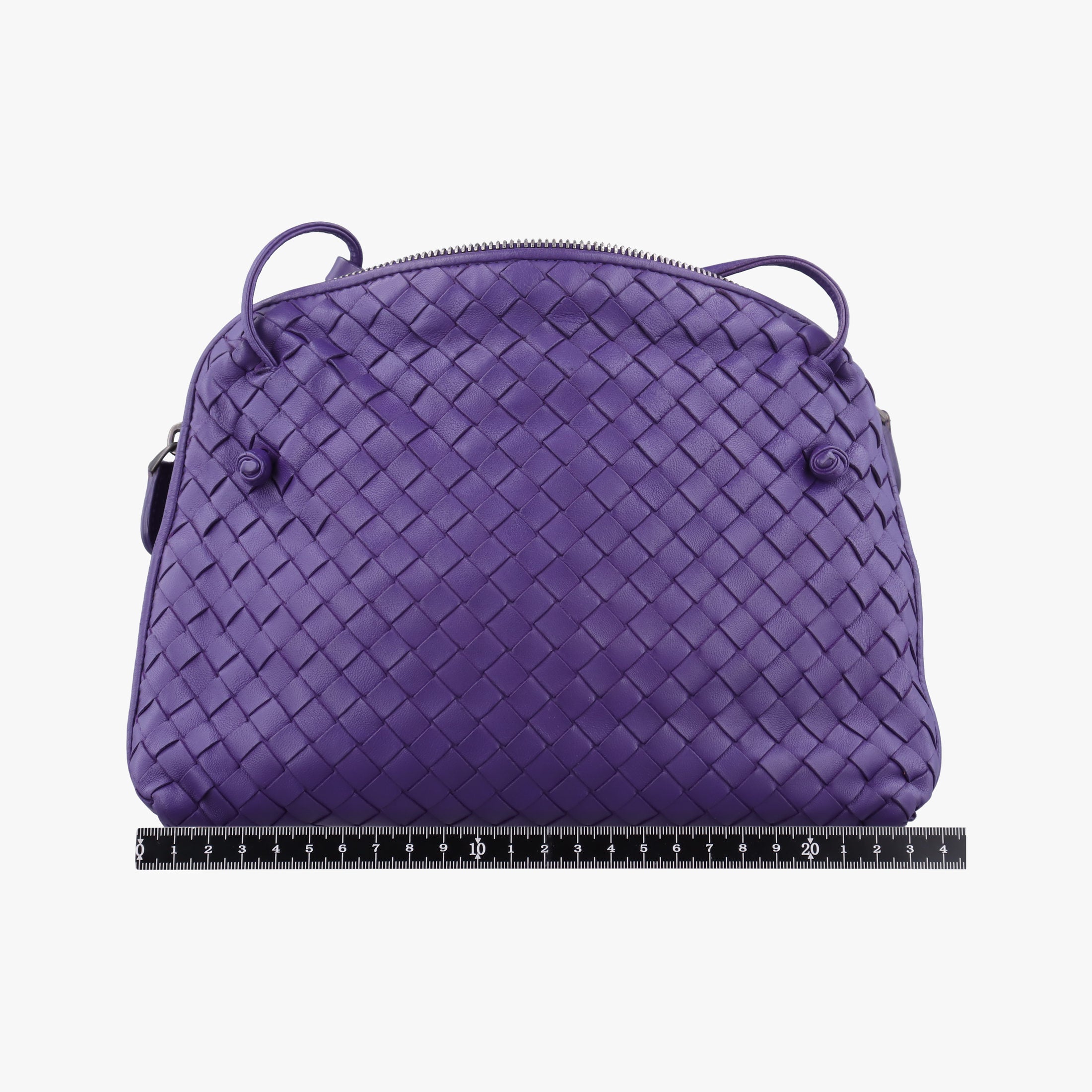 Pre-owned Bottega Veneta NODINI Intrecciato Purple lambskin  shoulderbag | stylenewstar