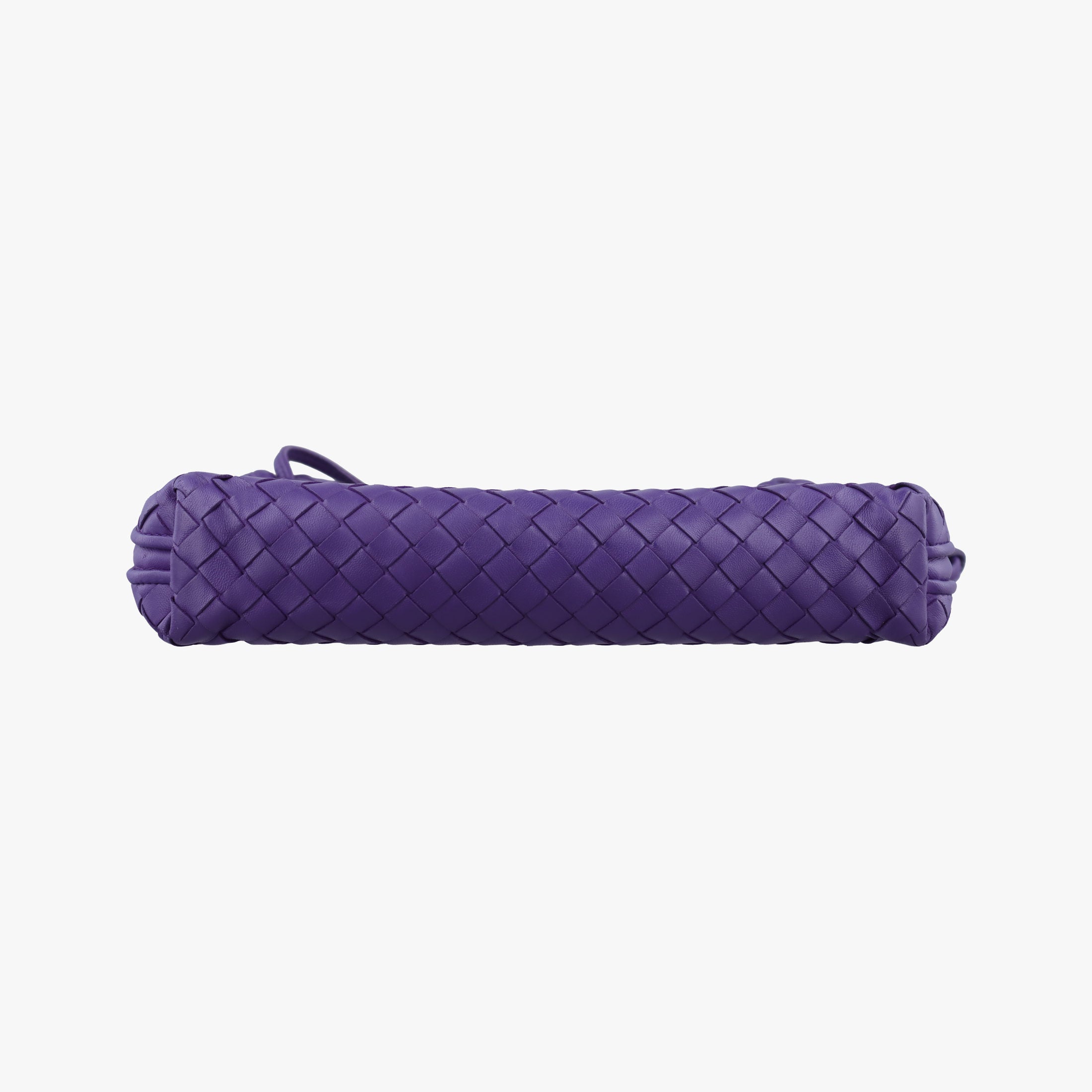 Pre-owned Bottega Veneta NODINI Intrecciato Purple lambskin  shoulderbag | stylenewstar