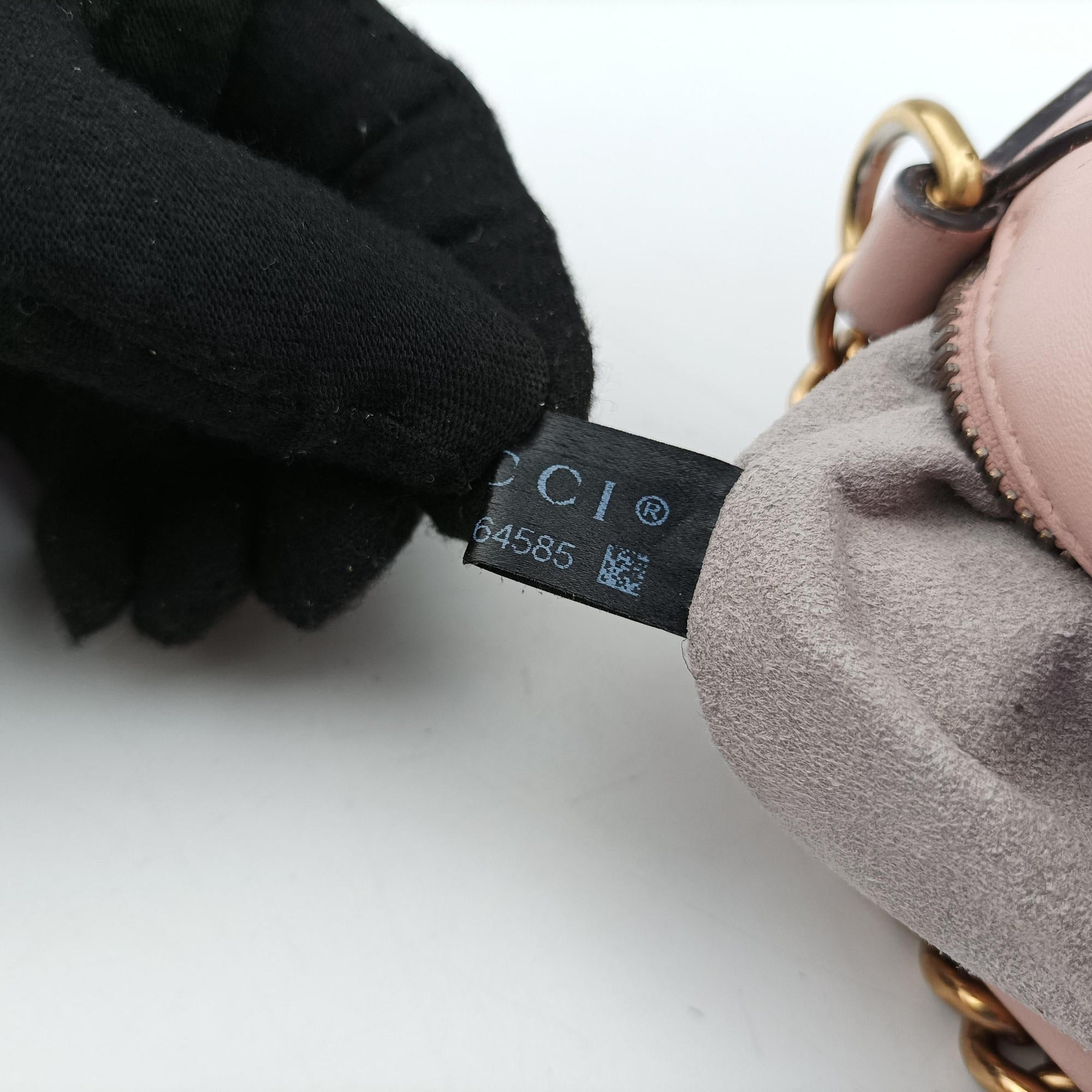 Secondhand Gucci GG Marmont Pink Leather 447632 shoulderbag | stylenewstar