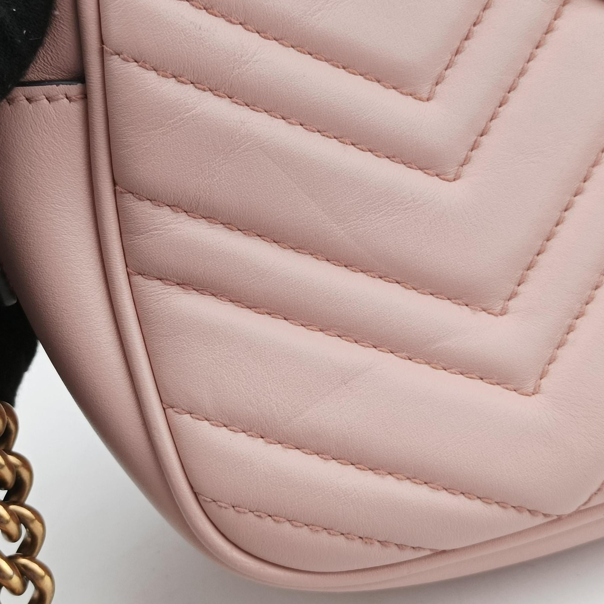 Secondhand Gucci GG Marmont Pink Leather 447632 shoulderbag | stylenewstar