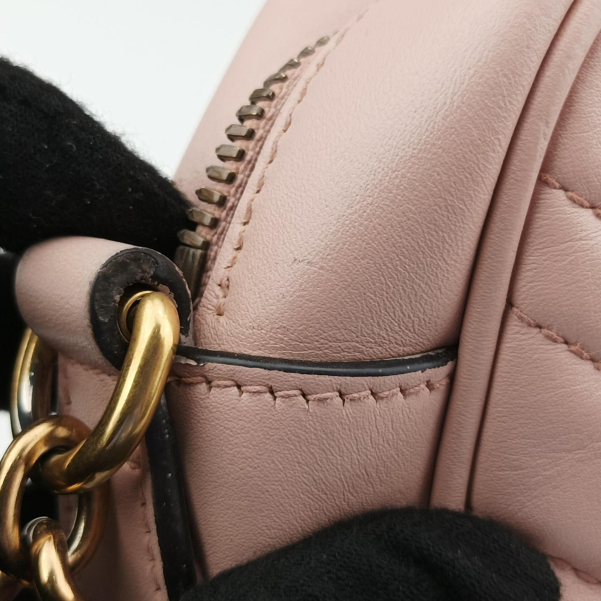 Secondhand Gucci GG Marmont Pink Leather 447632 shoulderbag | stylenewstar