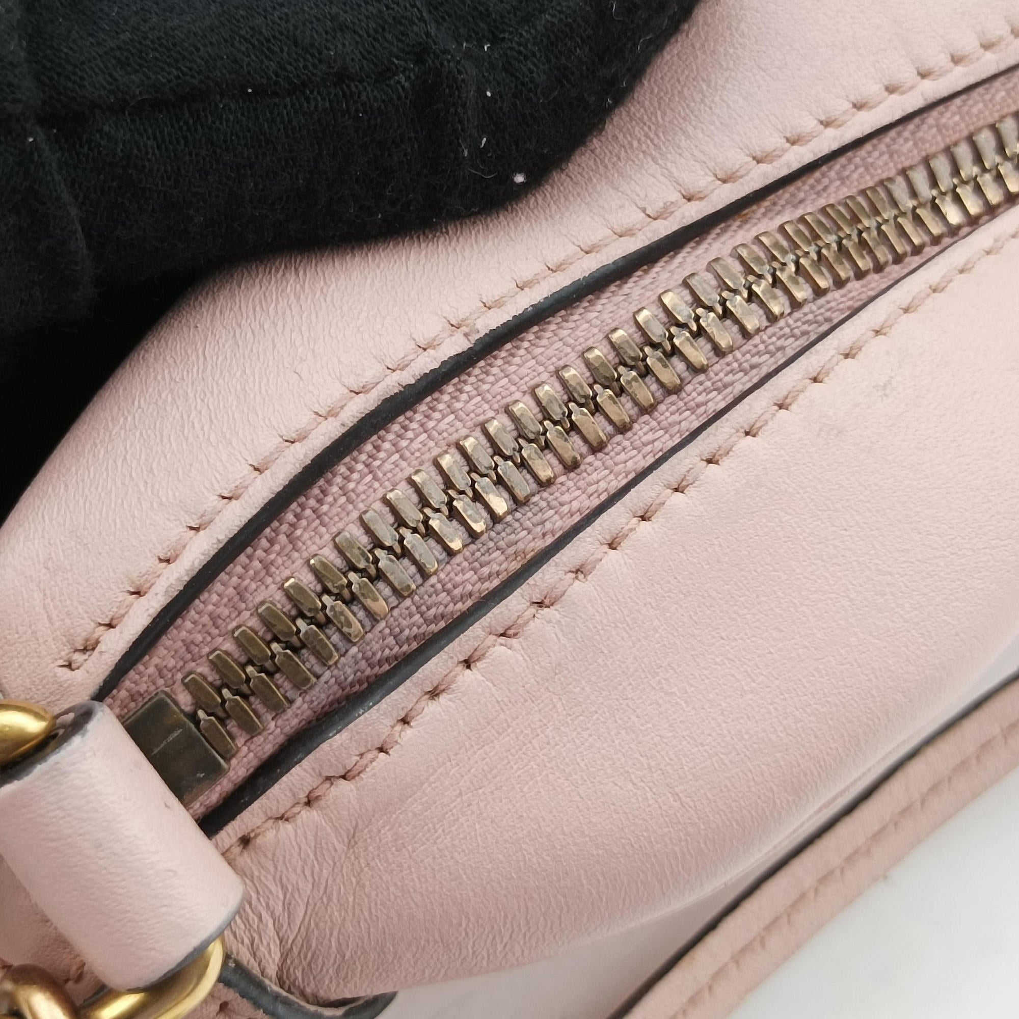 Secondhand Gucci GG Marmont Pink Leather 447632 shoulderbag | stylenewstar